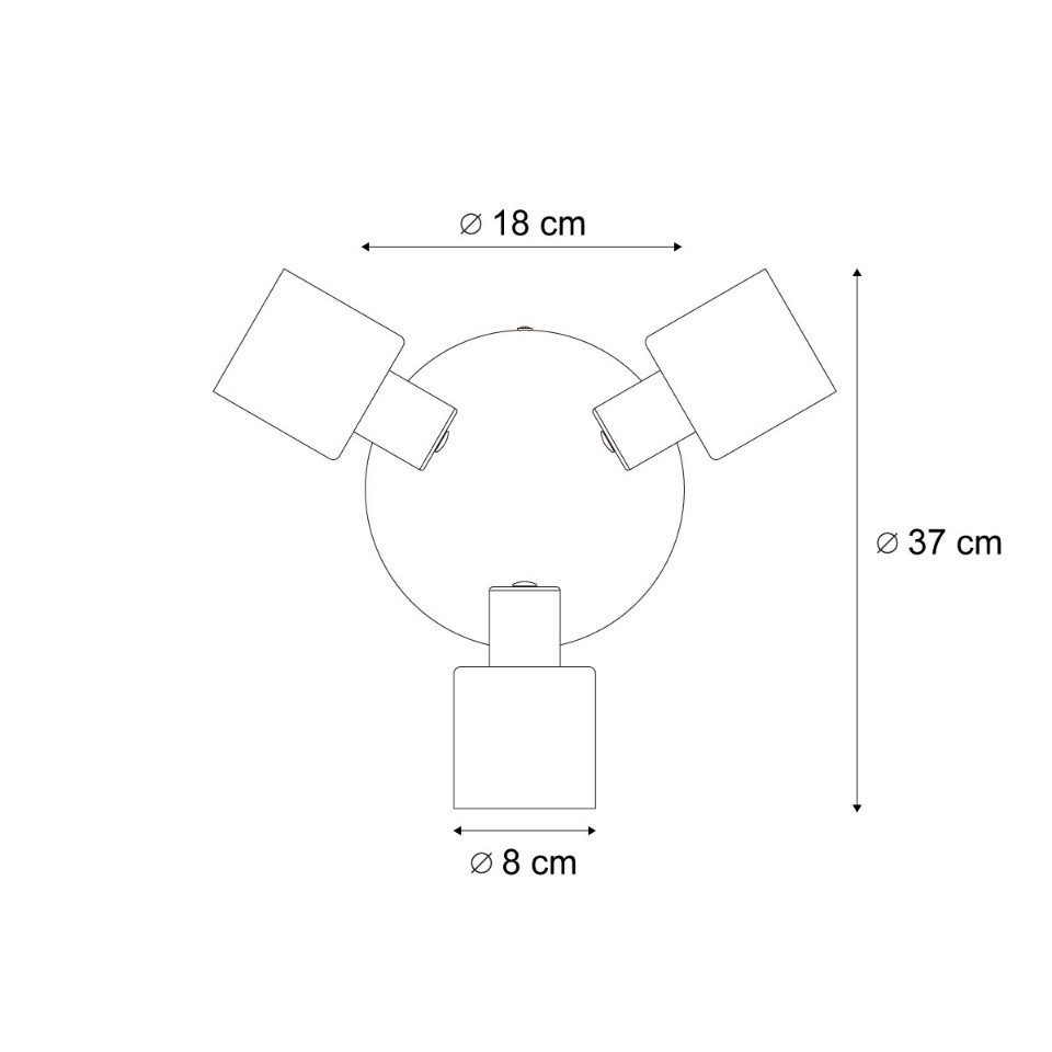 Qazqa LED Aufbaustrahler Cilin, ohne Leuchtmittel, Extra-Warmweiß, QAZQA Aufbau­spot, e14, Schwarz, Metall, Modern