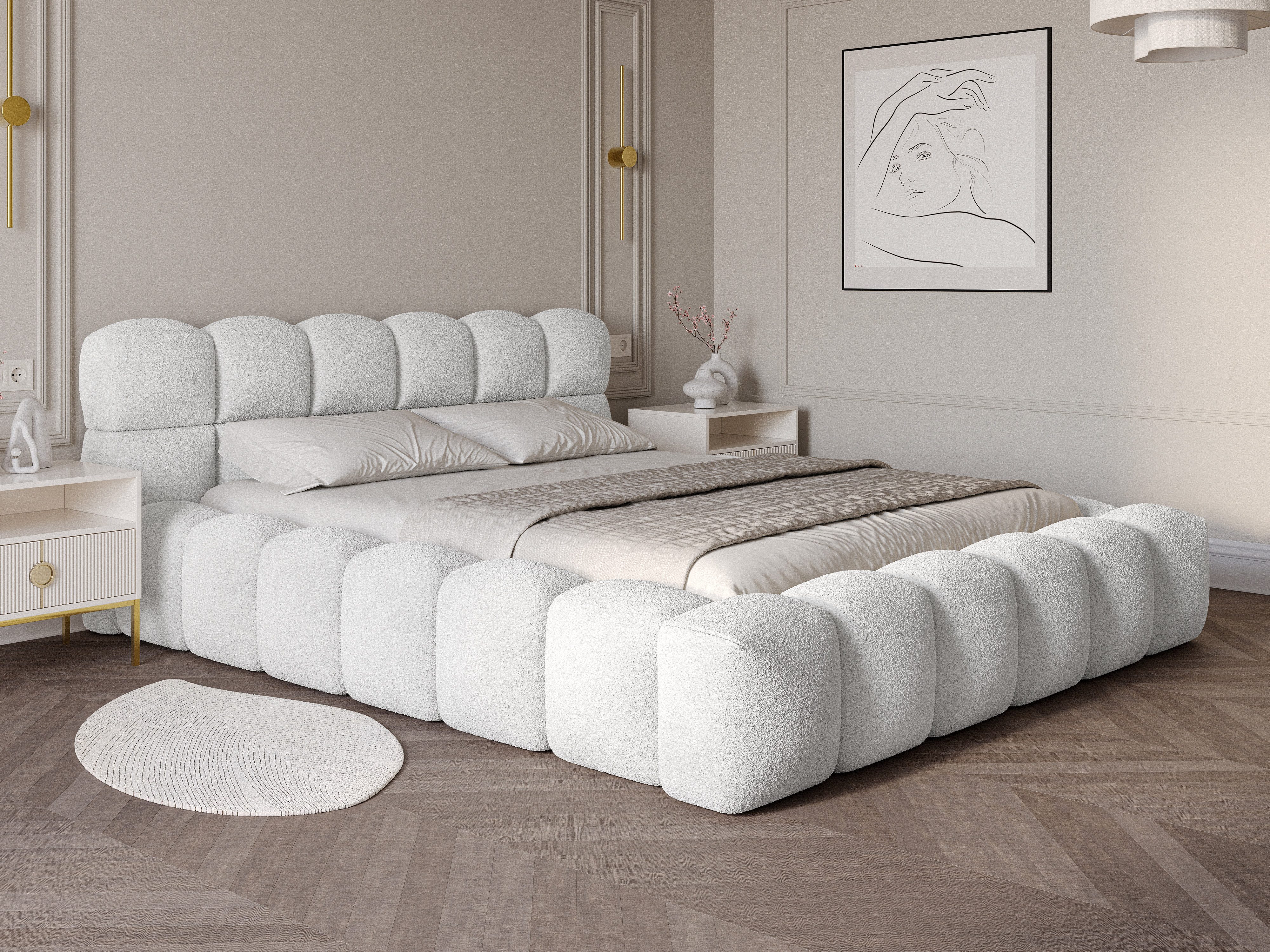 wonello Polsterbett Mira 1 (das Original), Bett mit Bettkasten und Lattenro günstig online kaufen