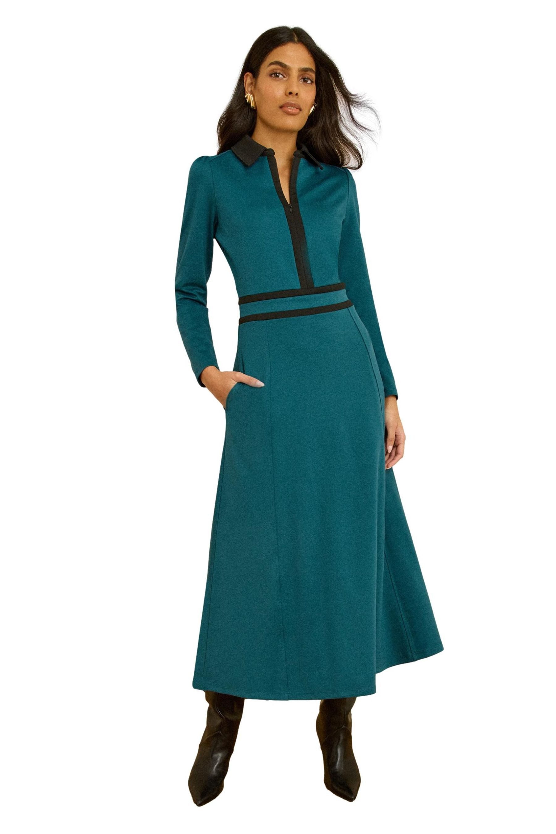 Midikleid Love & Roses Ponte-Midikleid, Kurzgröße