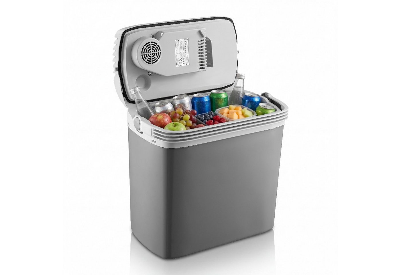 TZS FIRST AUSTRIA Elektrische Kühlbox 16L, Kühlbox, 12V /230V Anschluss, 12-V-Stecker fürs Auto, für Camping, Festivals, Reisen, mit Kühl- und Warmhaltefunktion