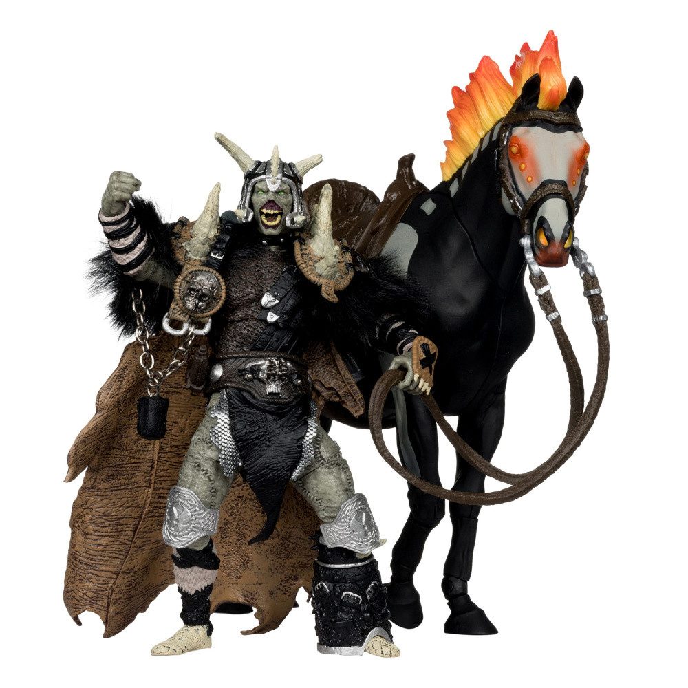 McFarlane Toys Actionfigur Spawn Actionfigur Bloodaxe mit Pferd (Spawn: The Dark Ages) (McFarlane