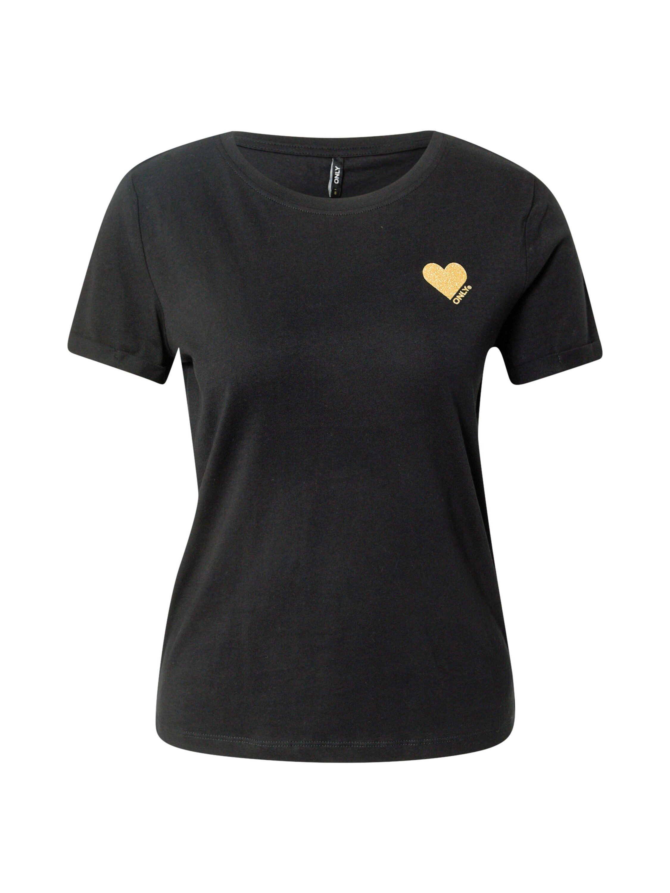 ONLY Kurzarmshirt "ONLKITA – T-Shirt mit Logo-Print und Rundhalsausschnitt" günstig online kaufen