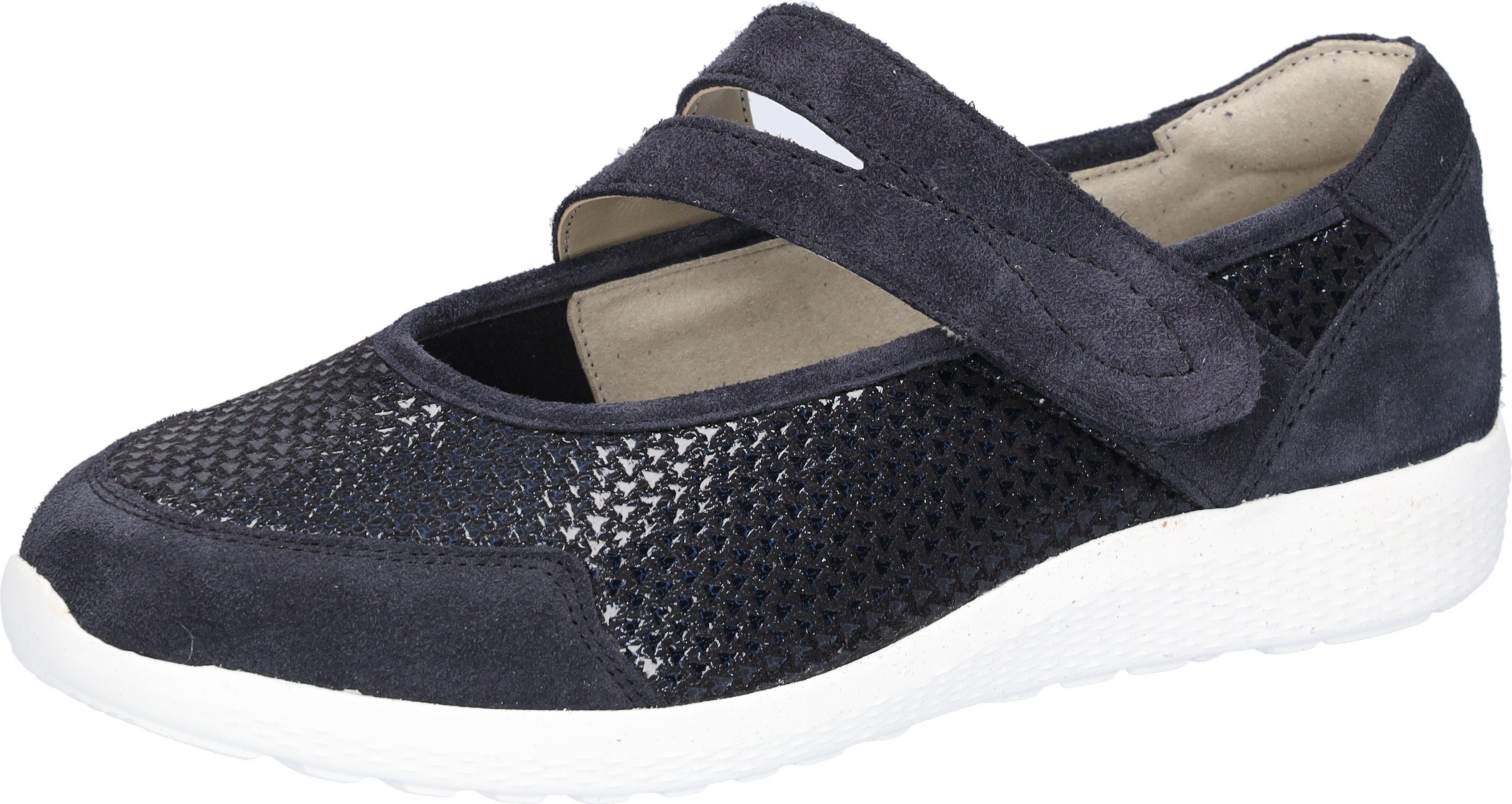 Waldläufer M-IRA Soft Riemchenballerina Slipper, Komfortschuh, Orthotritt-Funktion, Spezialweite M