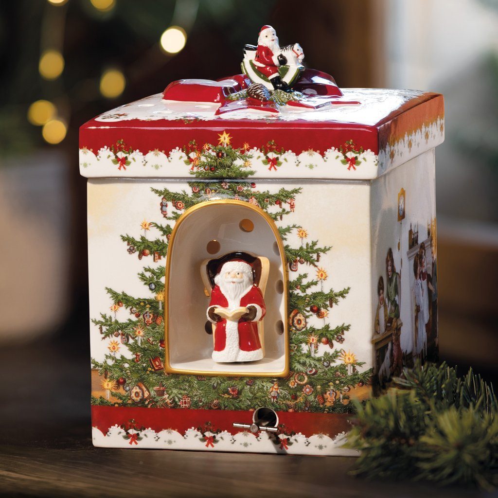 Villeroy & Boch Weihnachtsfigur Christmas Toys Weihnachtsgeschirr,  17x17x21,5 cm, 1x Christmas Toys eckiges Geschenkpaket, Kinder, 17 x 17 x  21, 5cm