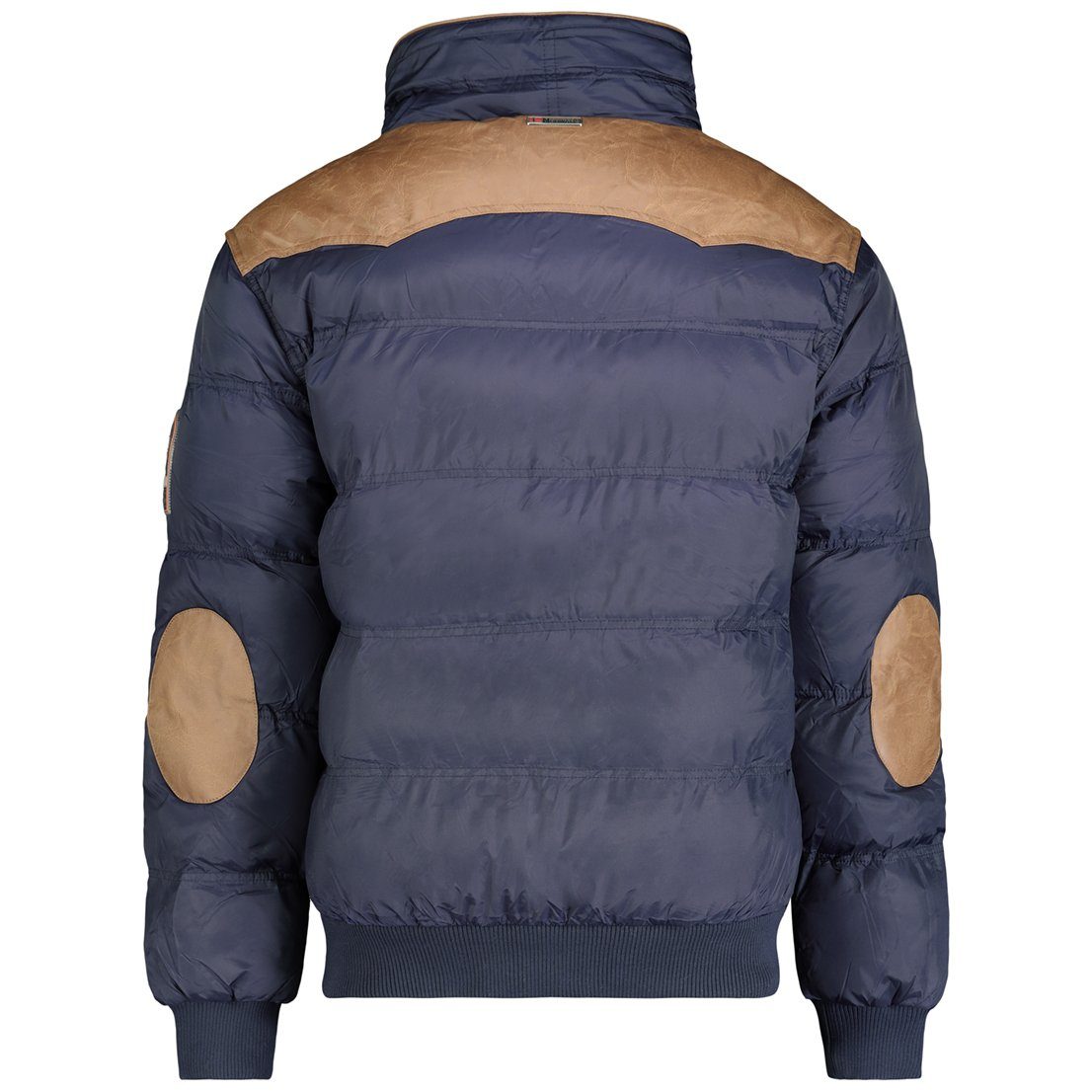 Geographical Norway Steppjacke Herren Winterjacke Steppjacke Herrenjacke in Unifarbe, mit Stehkragen, Kragen mit Teddyfell