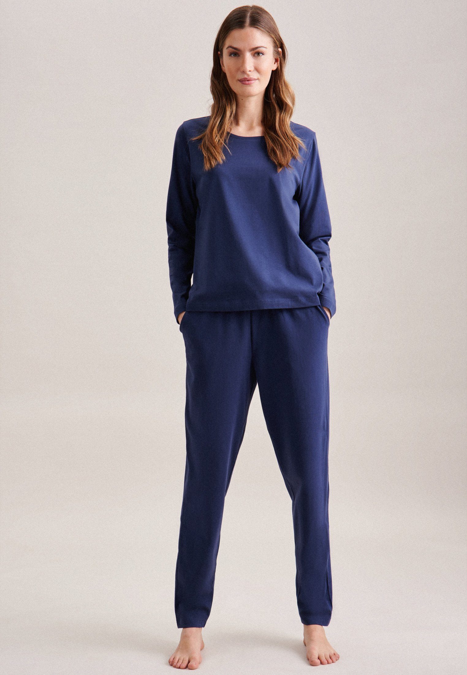 seidensticker Pyjama Schwarze Rose