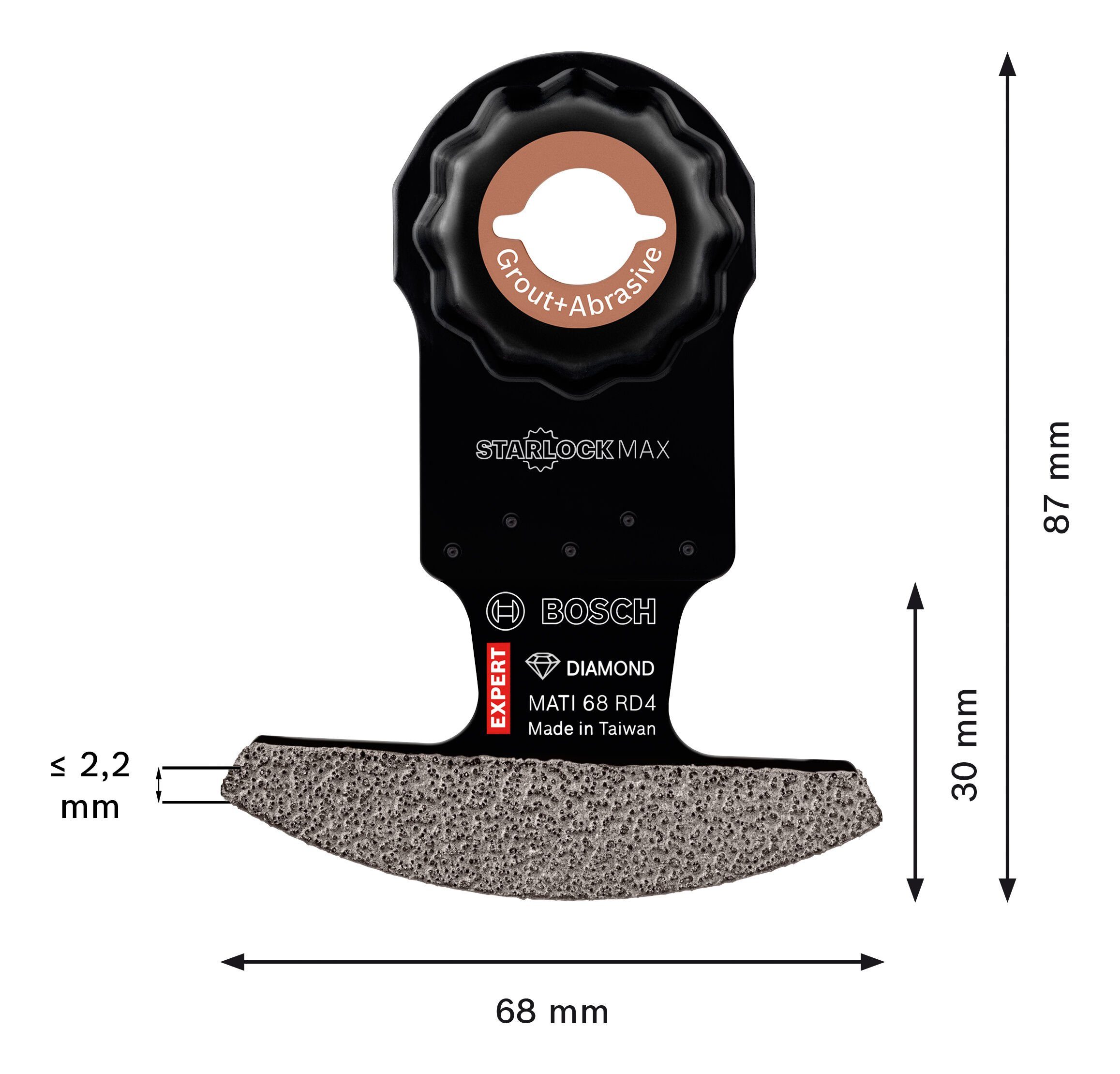 Diamant-RIFF - 68 Segmentsägeblatt RD4, Expert 30 mm 68 x MATI BOSCH