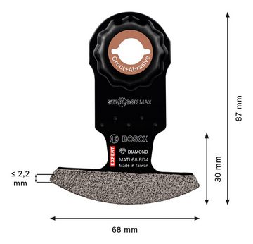 BOSCH Segmentsägeblatt Expert MATI, Expert Corner Blade MATI 68 RD4 Blatt f. Multifunktionswerkzeuge