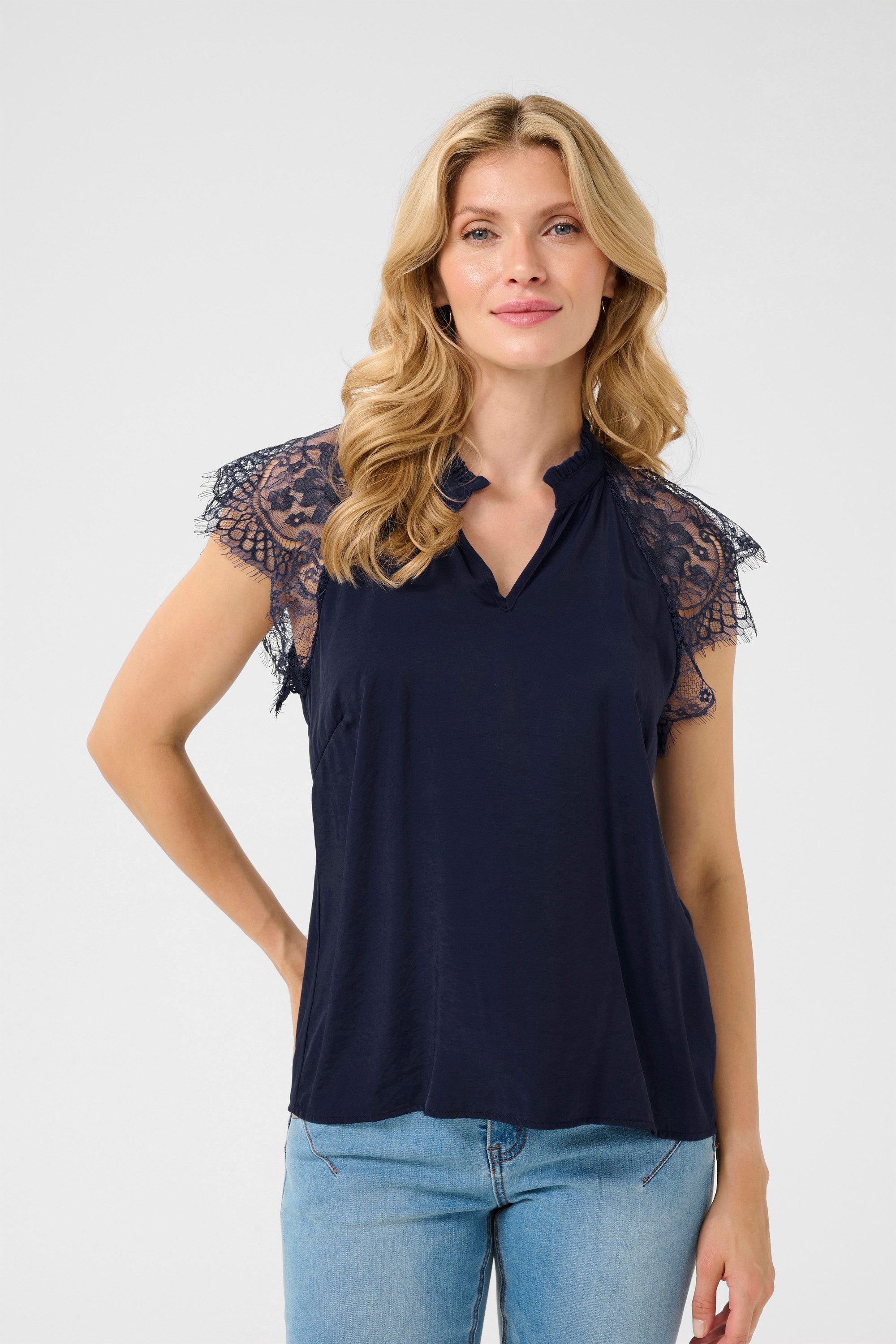 Cream Kurzarmbluse Kurzarm-Bluse CRNola