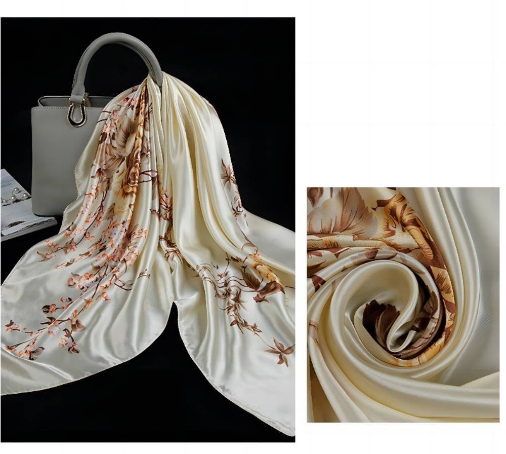 exquisite Exquisites weicher HalstuchSeidenschal Muster, 90cm*90cm, Handwerkskunst seidiges SOTOR Seidenschal Griff, und Seidenschal Leichtes