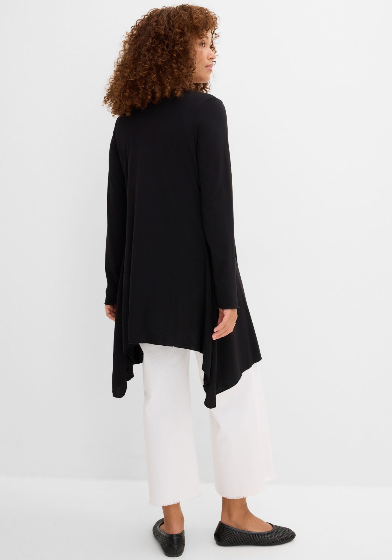 bonprix Shirtjacke bequeme Passform, Zipfelsaum, aus Viskose-Mischung, Casual Stil