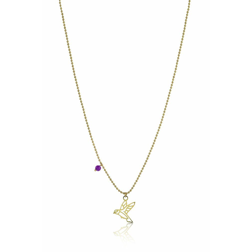 Kette mit Einhänger Originální pozlacený náhrdelník s holubicí EWN23042G