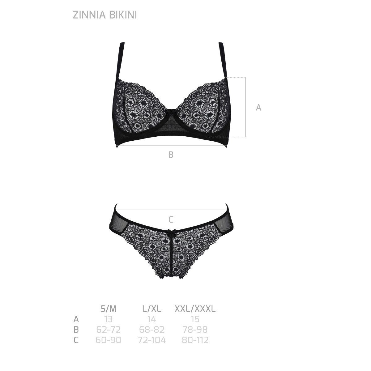 - ECO Collection (L/XL,S/M,XXL) black Bustier PE Passion Eco bikini Zinnia