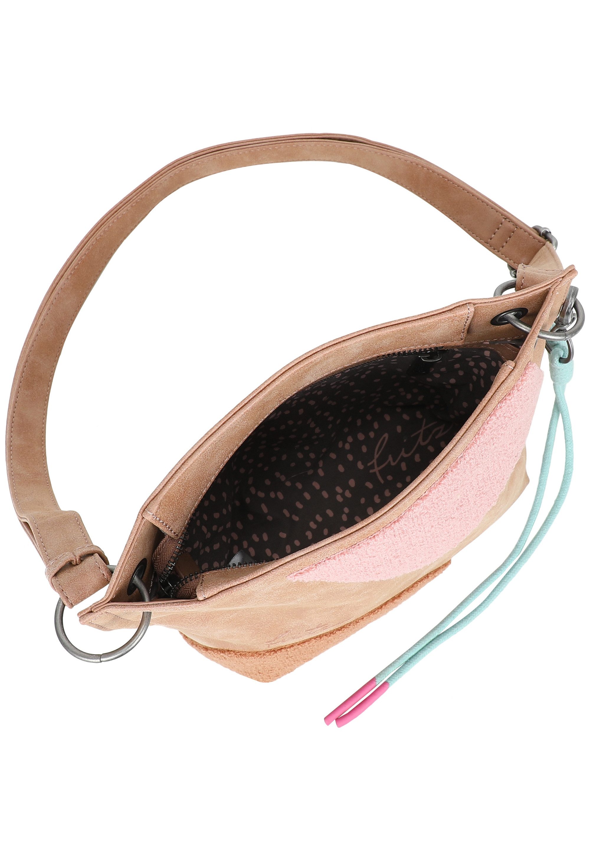 Fritzi aus Preußen Schultertasche Fritzi03 Limited Happy Flocked Jive Soft Berry, mit moderner Flockung