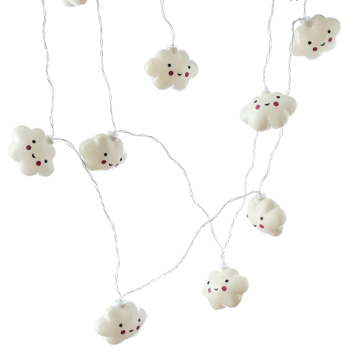 MARELIDA LED-Lichterkette niedliche lächelnde Wolken Kinderzimmer günstig online kaufen