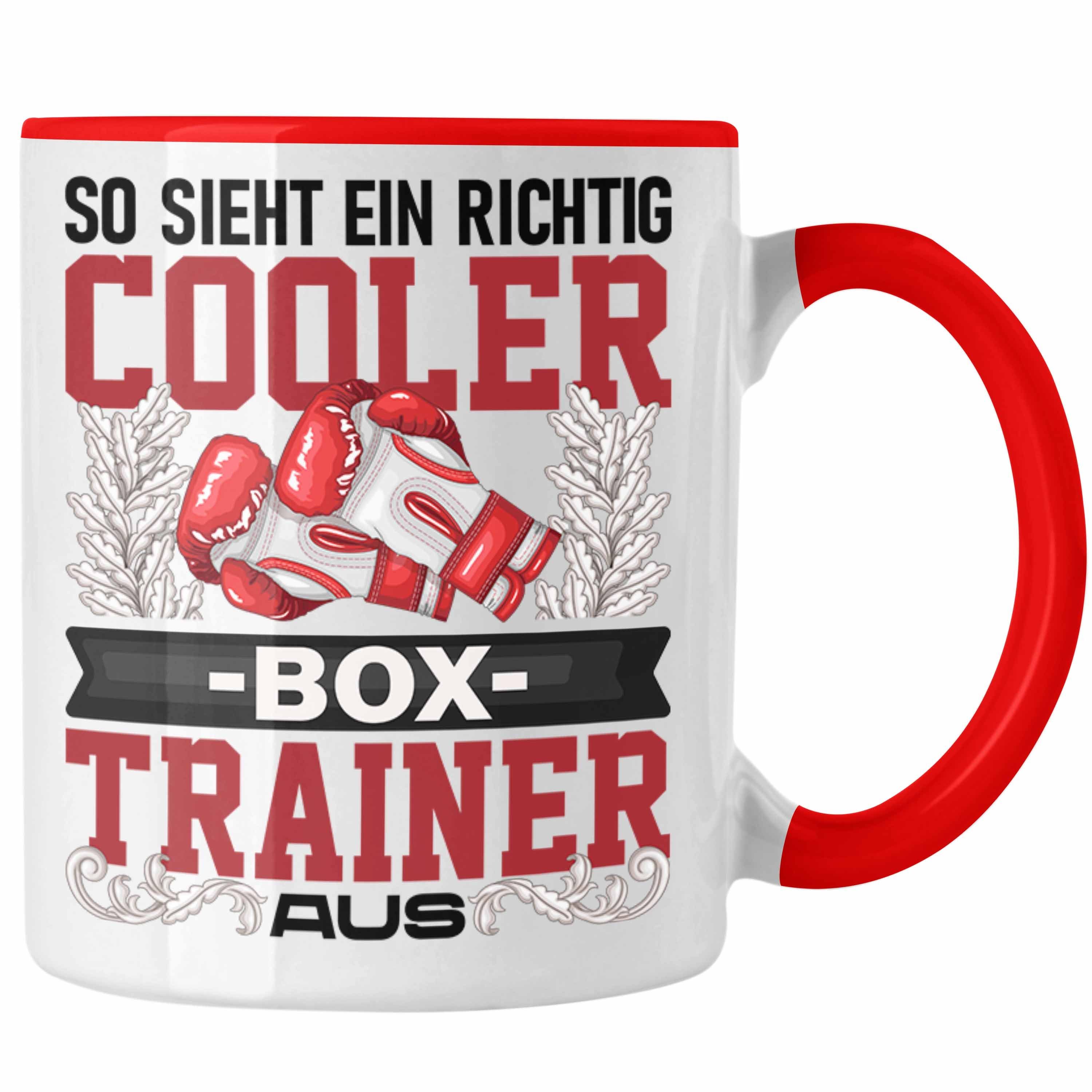 Trendation Tasse Box Trainer Tasse Geschenk Boxtrainer Geschenkidee Trainer Coach Rot