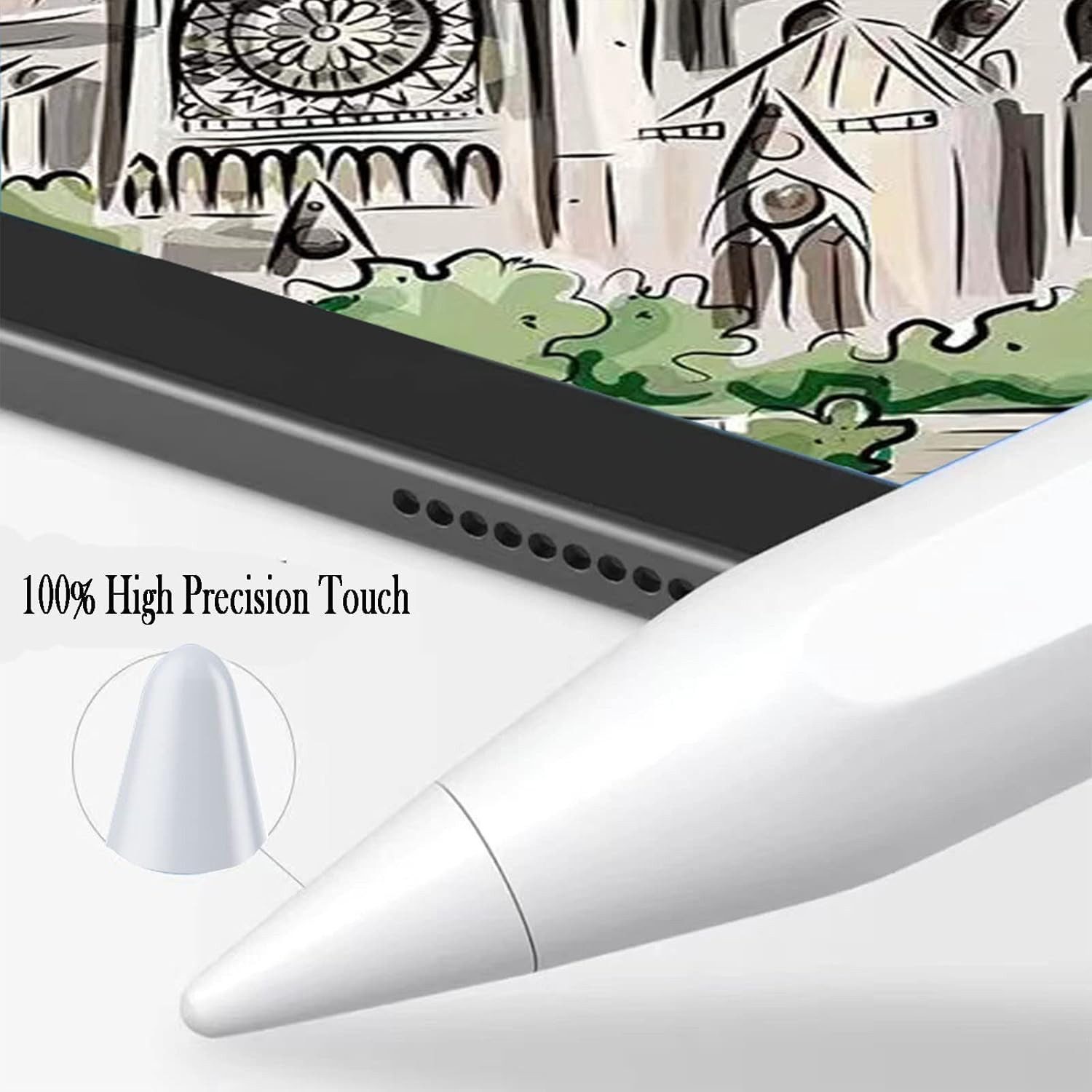 FELIXLEO Eingabestift Spitzen Ersatz Für Apple Pencil 1 2 Präzise Nibs (10-St) – Bild 5 von 5