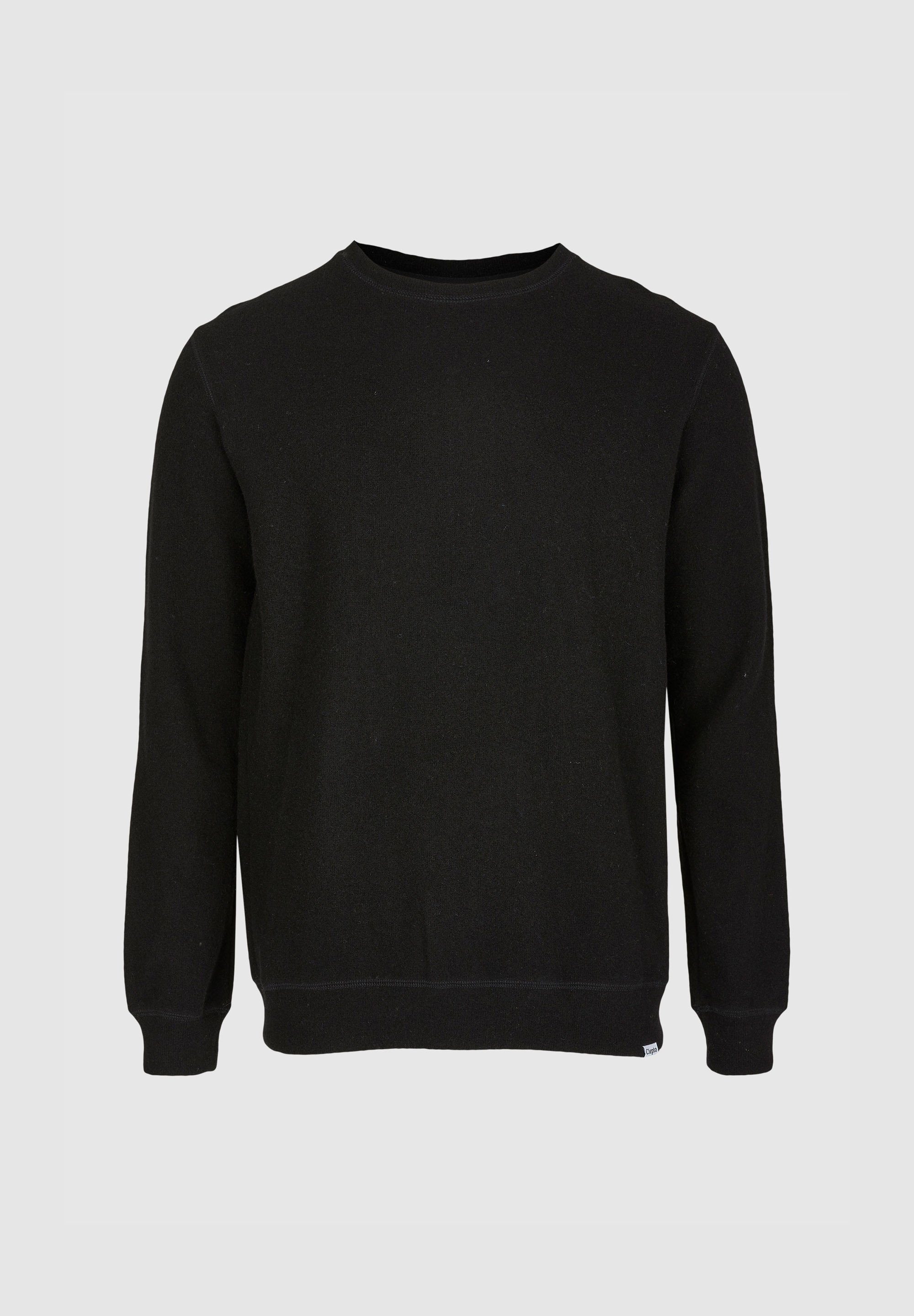Cleptomanicx Sweatshirt Noitch aus gebondeter Wolle schwarz