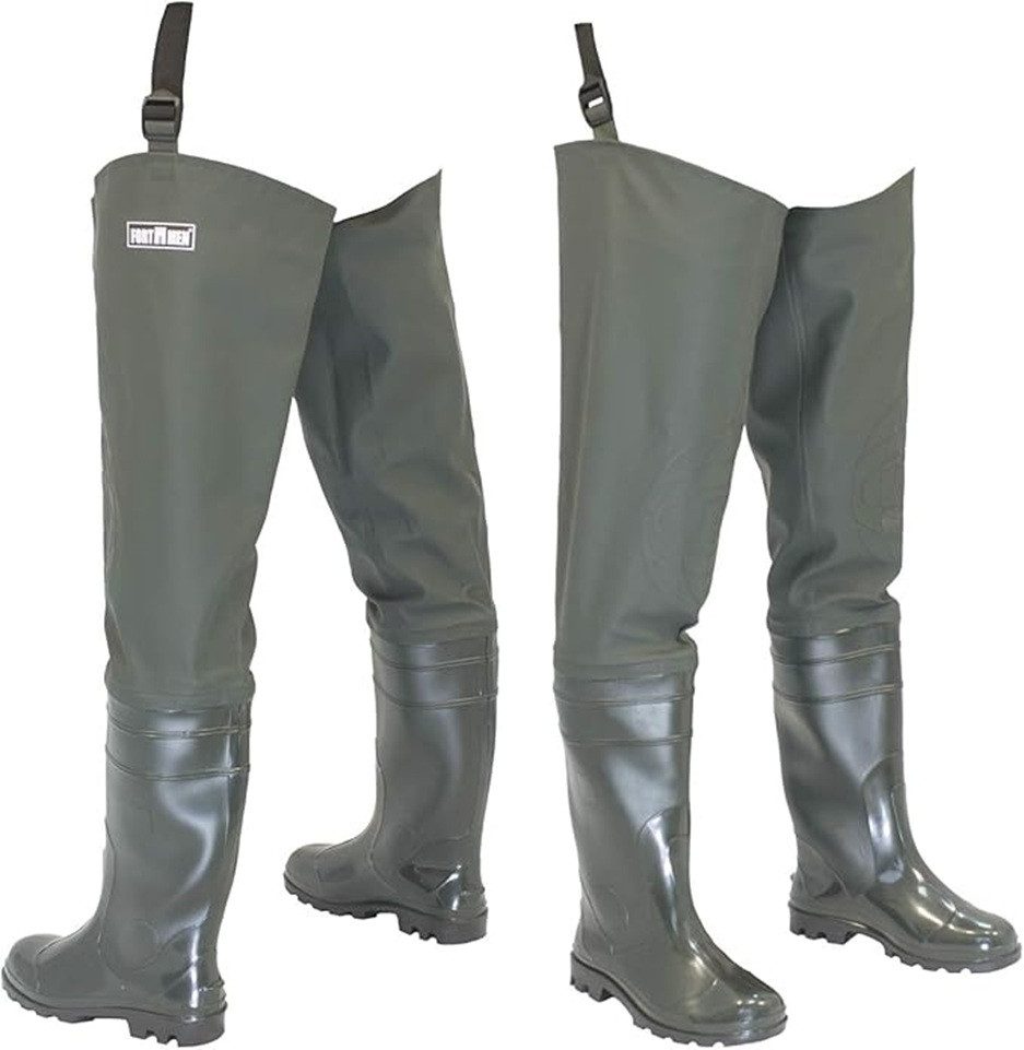 Fortmen Watstiefel Herren Anglerhose mit Stiefel wasserdichte Wathose Fishing Watstiefel wasserdicht