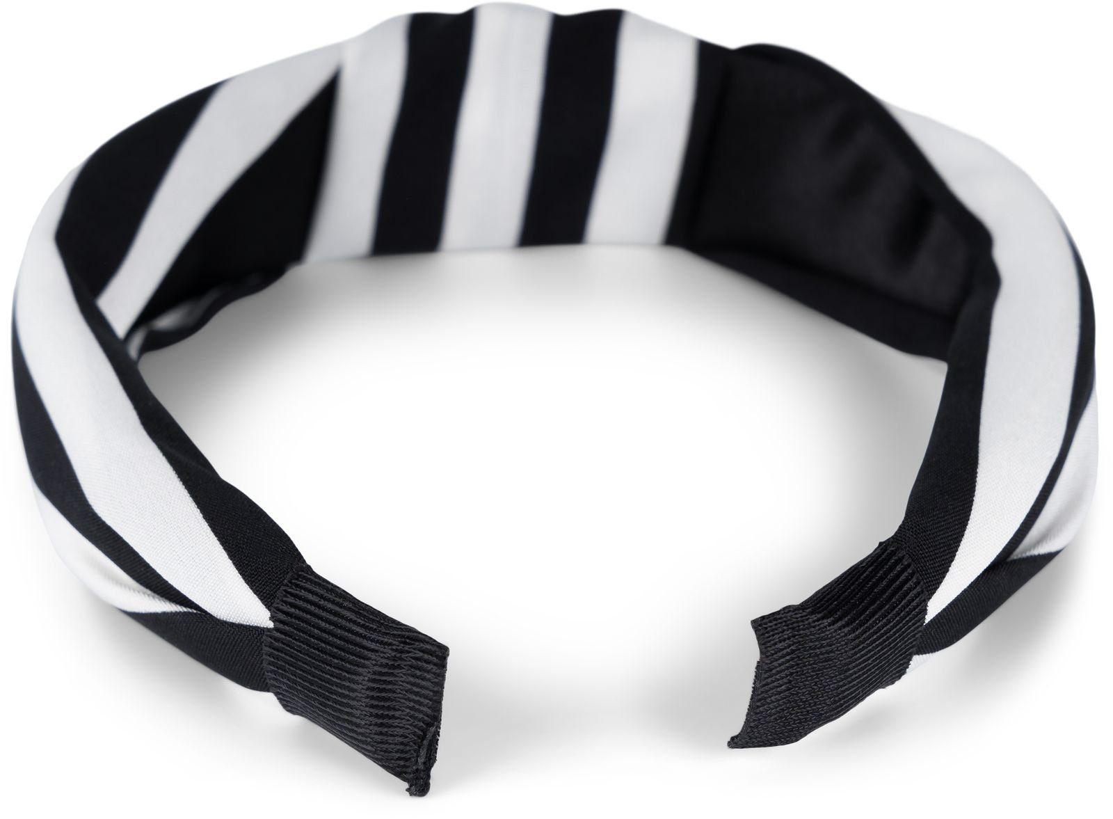 Haarreif Haarband, 1-tlg., styleBREAKER Muster Streifen mit Schwarz-Weiß