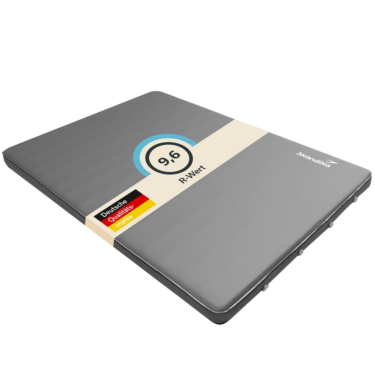 Skandika Luftmatratze Easy 3D Premium Double, Isomatte für 2 Personen, selbstaufblasend, (10 cm dick, faltbar, in nur ca. 2 Minuten einsatzbereit, Tragetasche), leicht, selbstfüllender Schaumstoff, belastbar bis 150 kg, R-Wert 9,6
