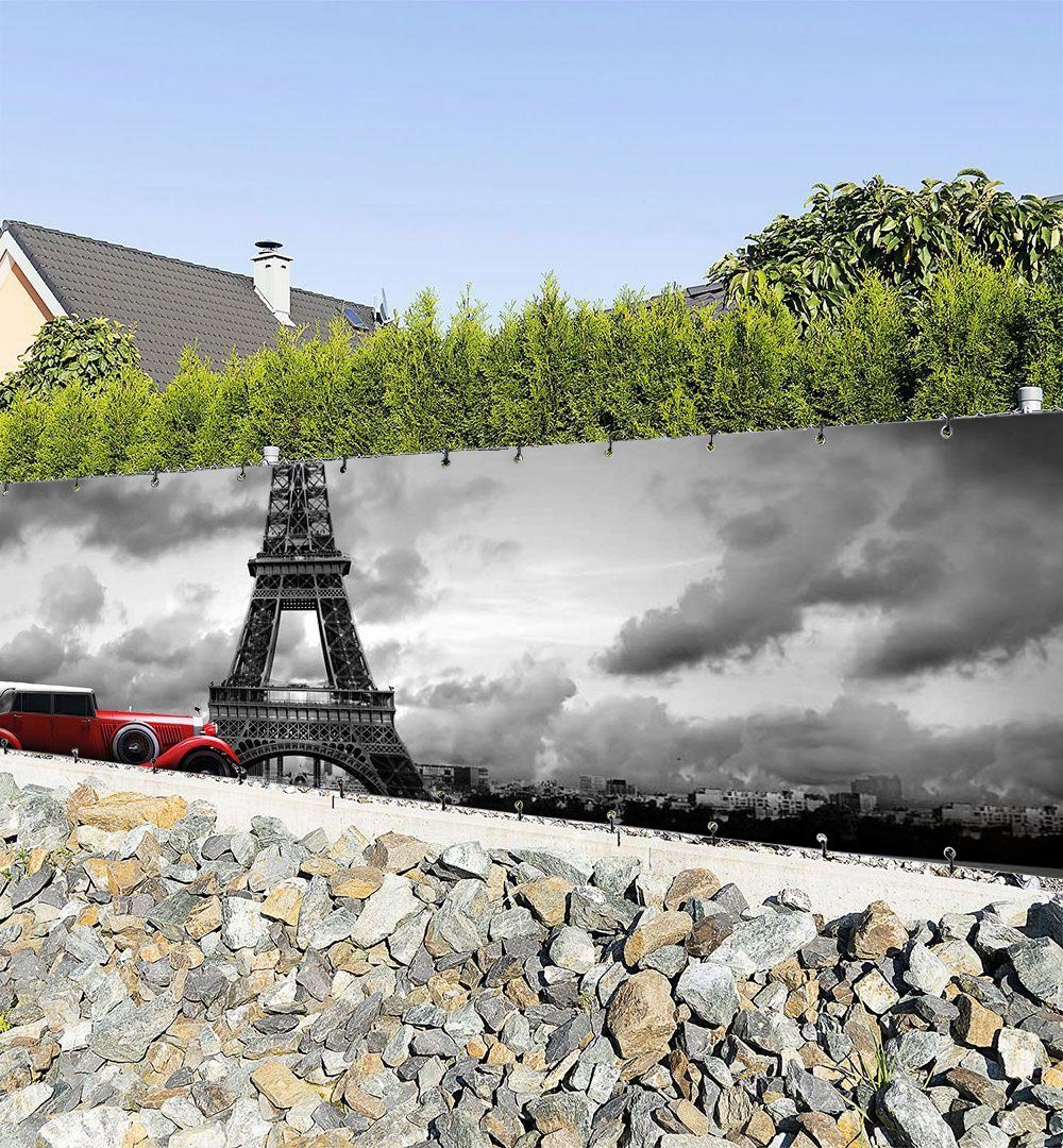 MyMaxxi Sichtschutzzaunmatten Zaunbanner Auto in Paris Sichtschutz Garten  Zaun