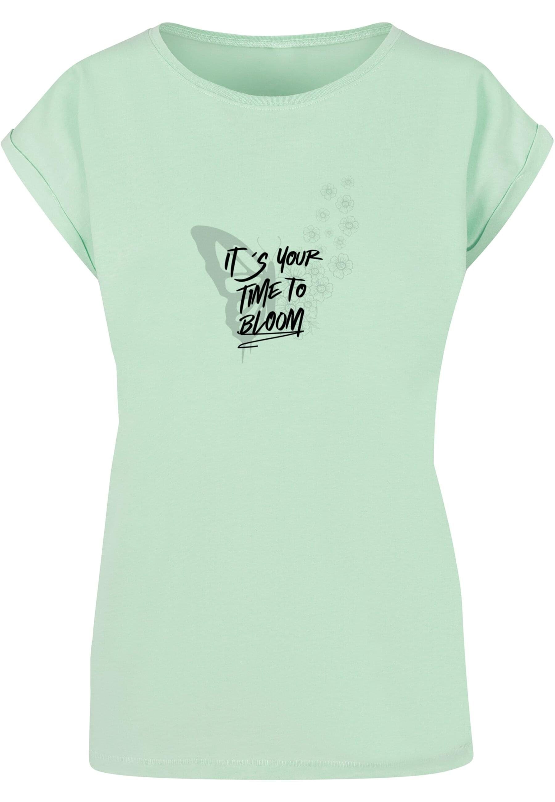 Merchcode T-Shirt (1-tlg) To Its Damen Tee Shoulder Extended Your Bloom Time Ladies