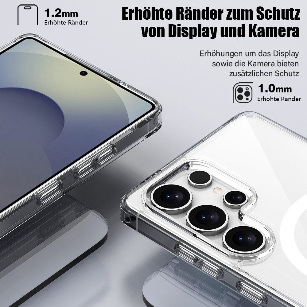 FITSU Handyhülle Case Transparent für Samsung Galaxy S25 Ultra Hülle MagSafe kompatibel 6,9 Zoll, Durchsichtige Hülle für Samsung Galaxy S25 Ultra Case Hybrid Cover