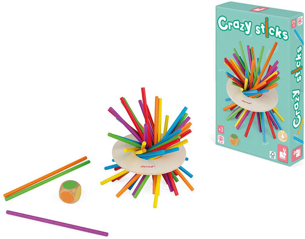 Janod Spiel Crazy Sticks, Kinderspiel, FSC®- schützt Wald - weltweit