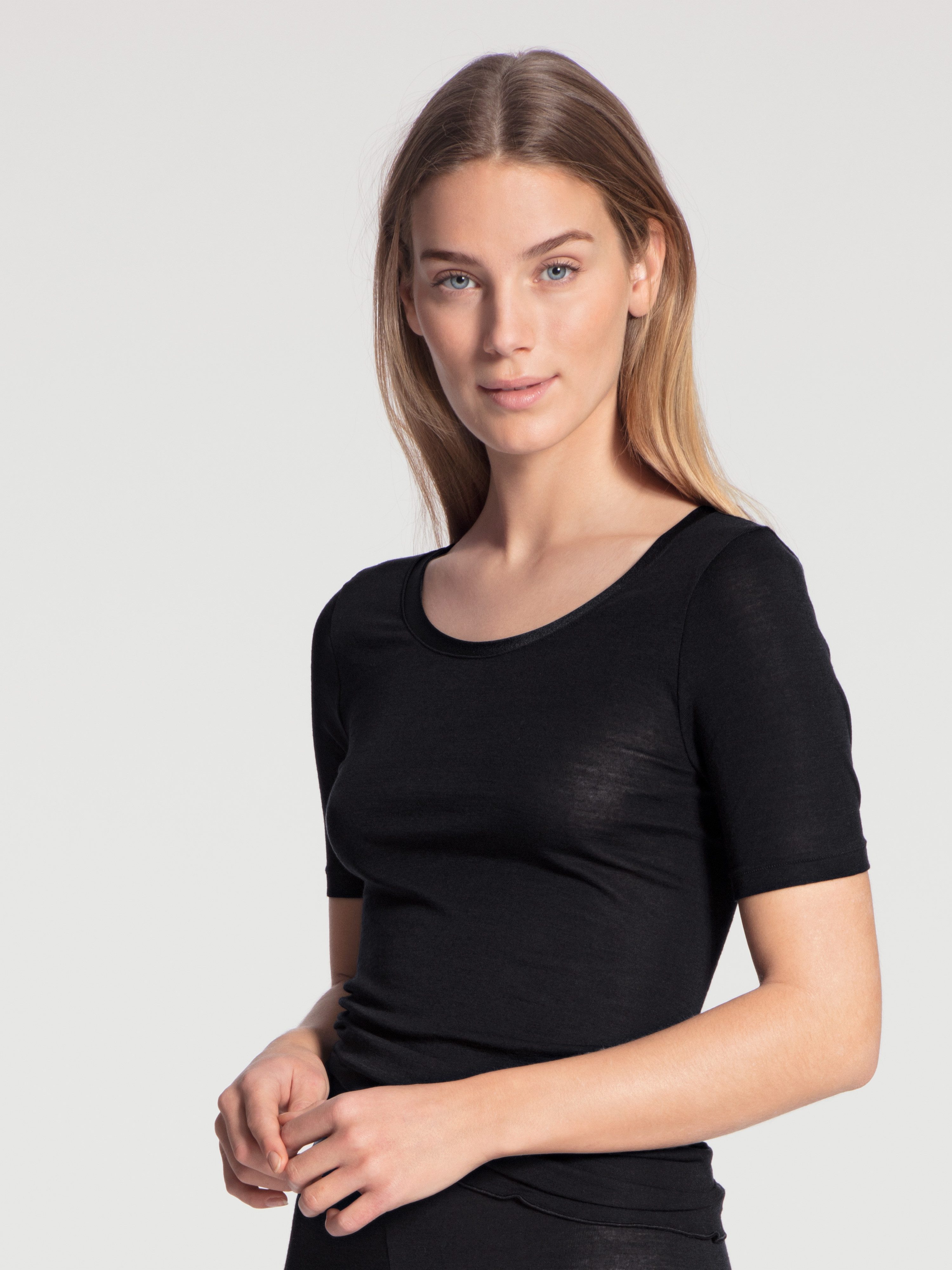 CALIDA Kurzarmshirt True Confidence mit Satinbandeinfassung günstig online kaufen