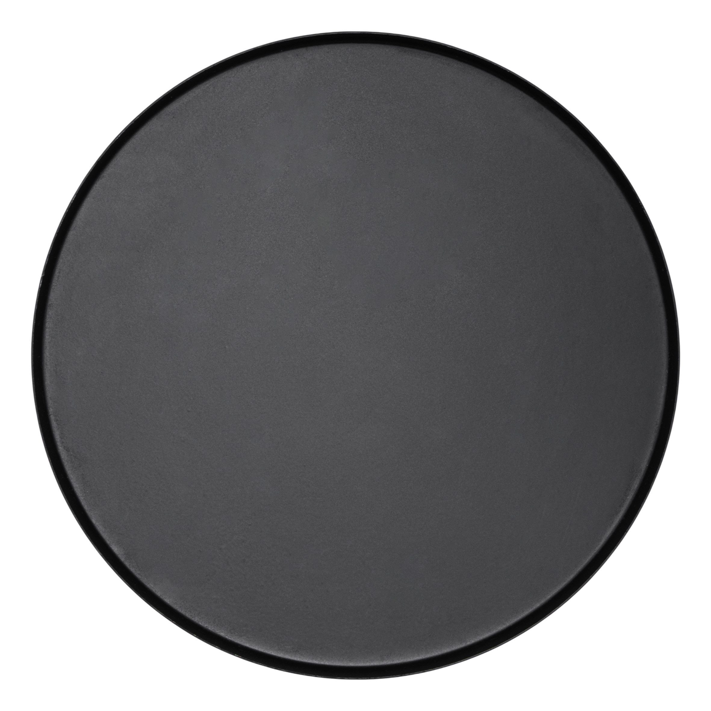 Spetebo Tablett Dekoteller in edlem matt schwarz, Metall, (Set, 2-tlg., je Ø 21,5 cm), Modernes Dekotablett rund mit Rand