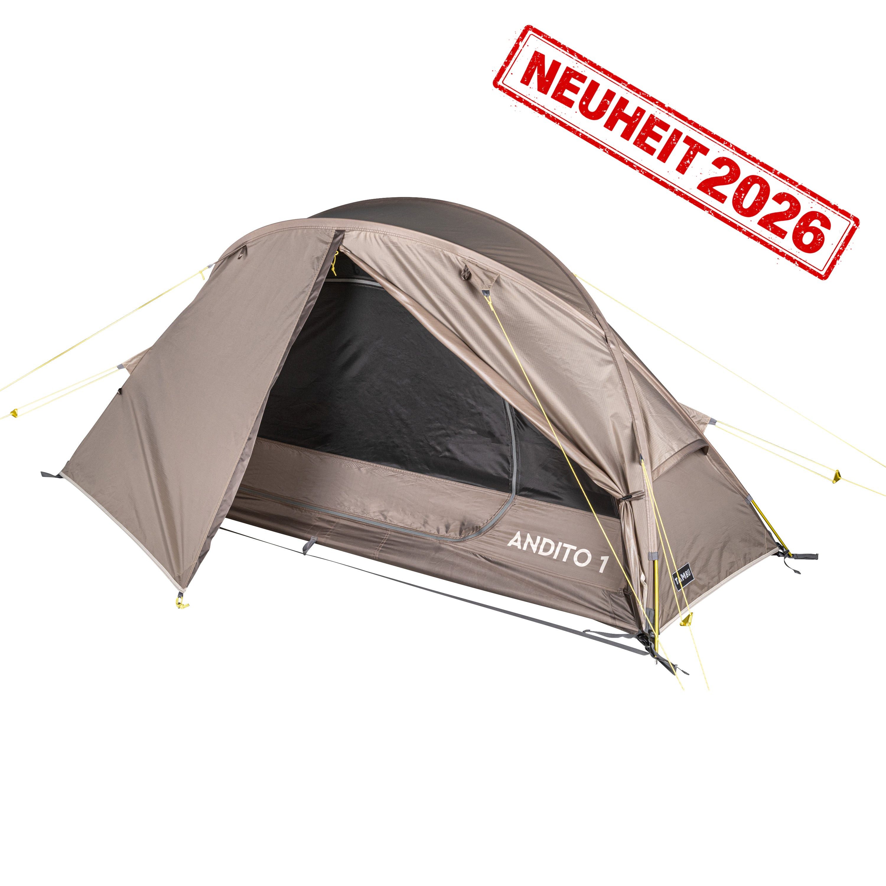Tambu Kuppelzelt ANDITO 1, 1 Personen Leichtgewichts-Trekkingzelt, Personen: 1