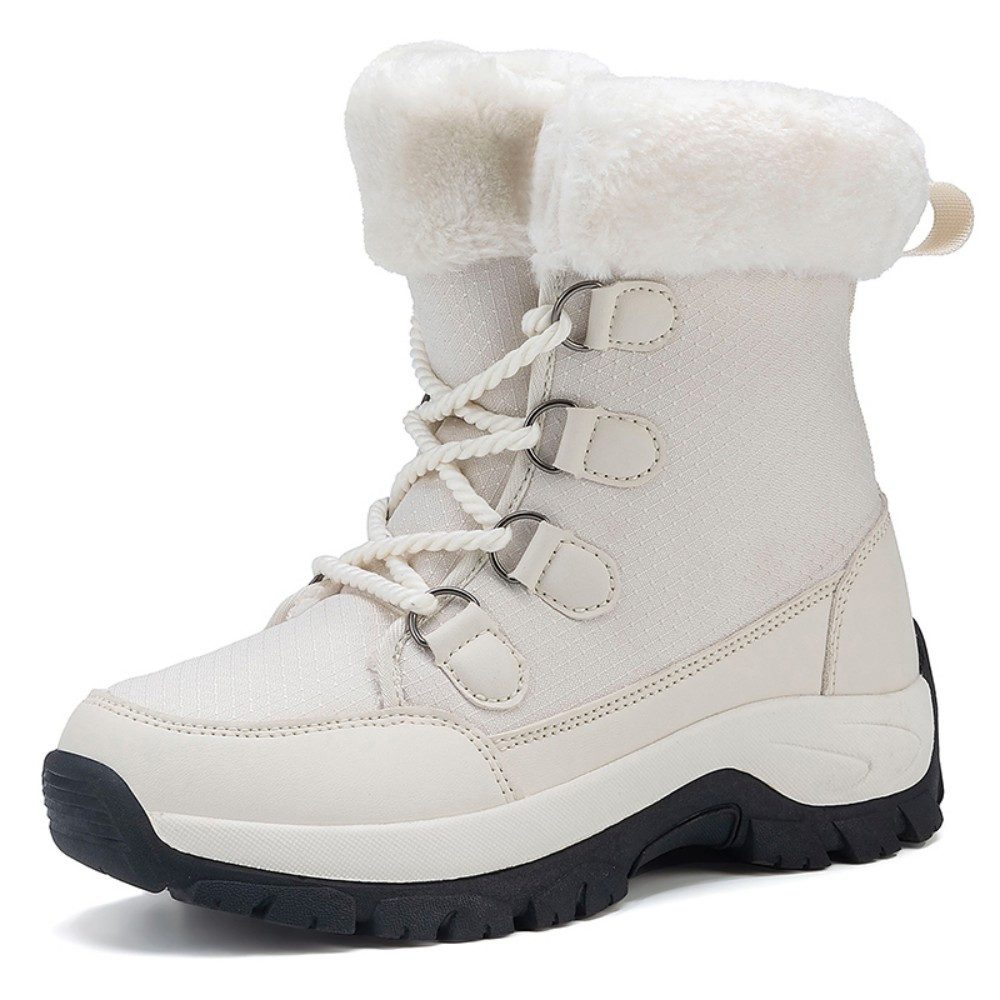 HUSK'SWARE Schneeschuhe Warme gefütterte Winterstiefel (Warme Wanderschuhe, High-Top-Schuhe), Mit weichem Kunstfellrand