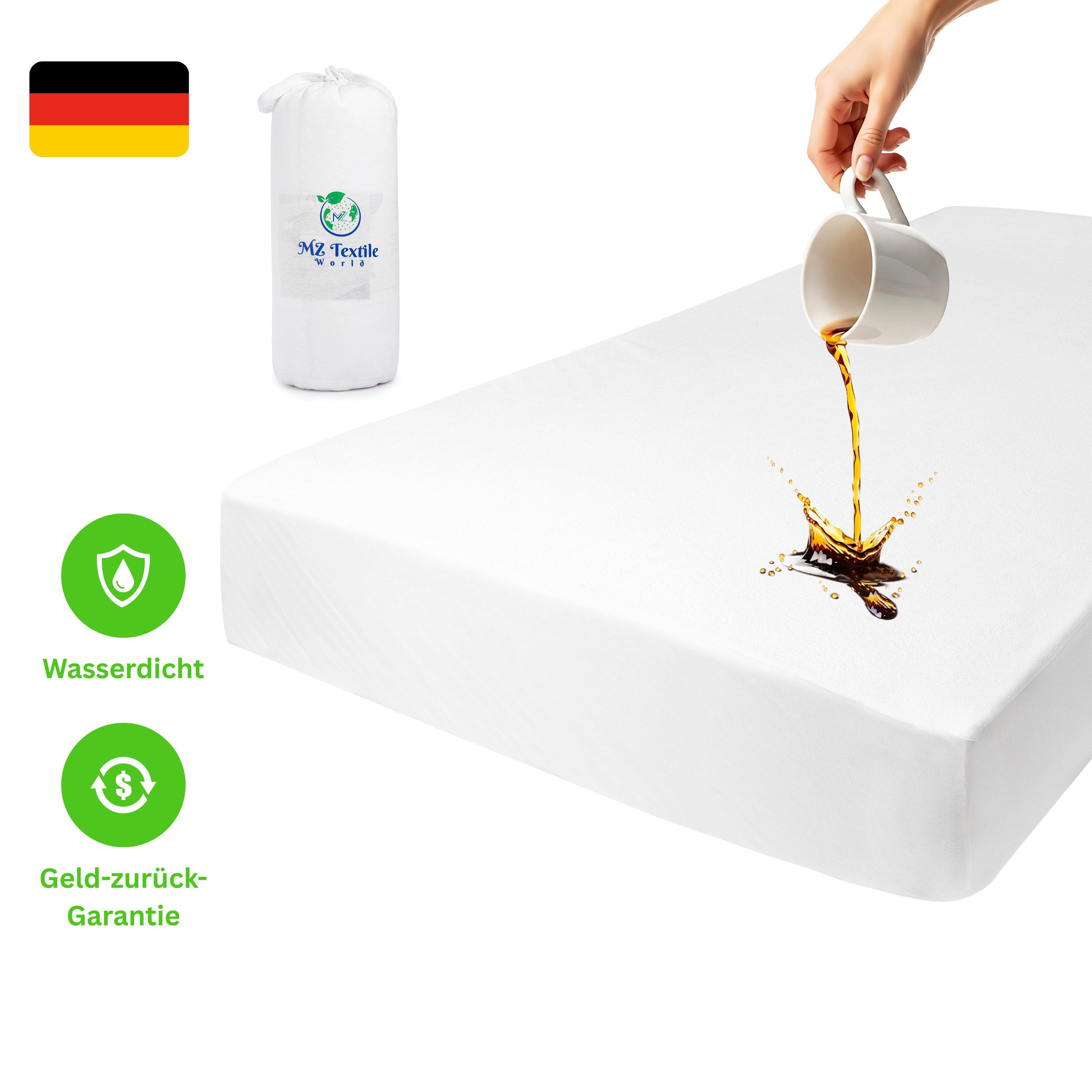 Matratzenschoner Wasserdicht, Premium Matratzenauflage, Spannbettlaken MZ T günstig online kaufen