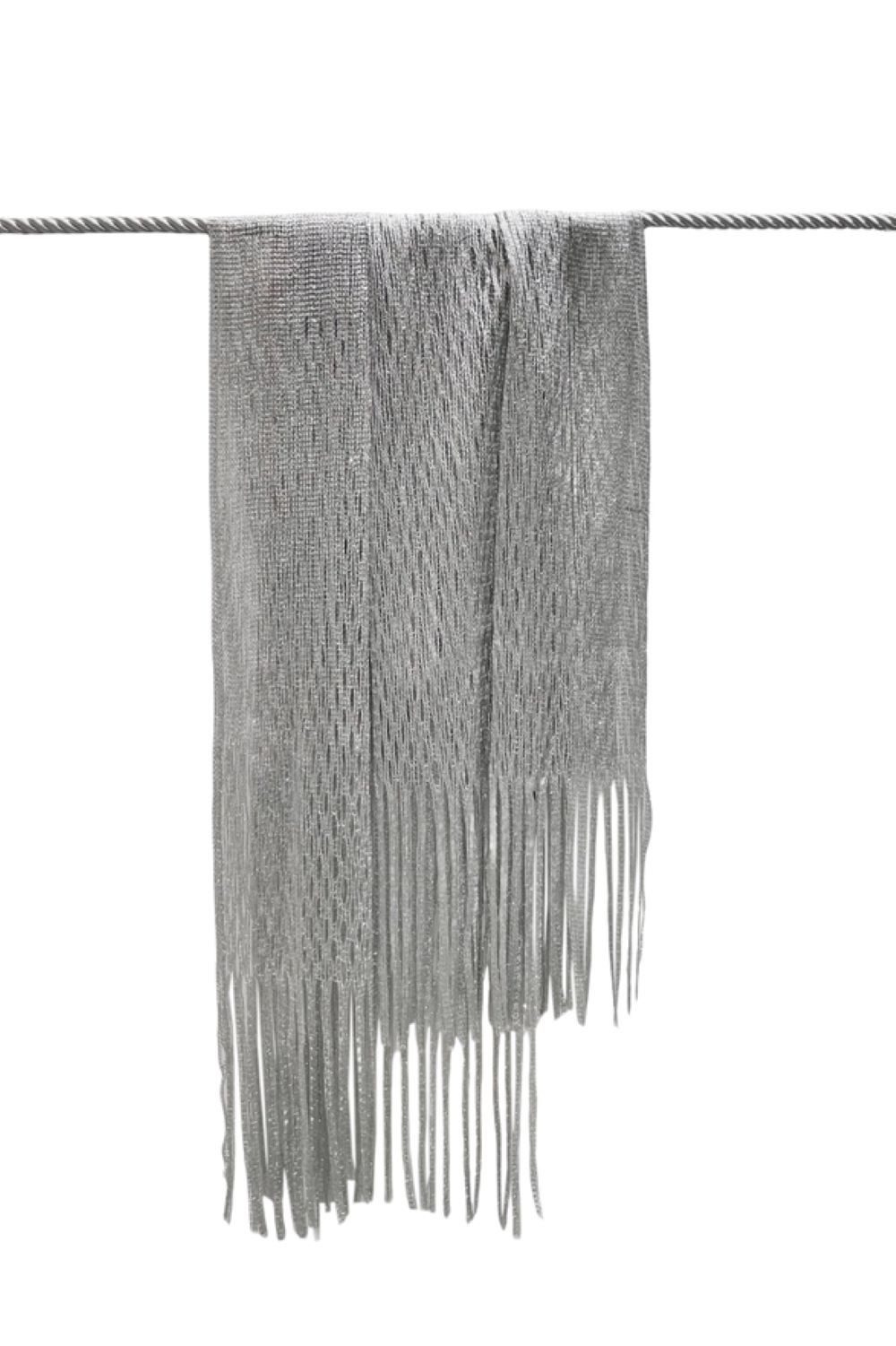 Fashion Scarf World Modeschal Leichter Sommer-Netzschal mit Quasten – Luftig und Elegant, Leichtes und atmungsaktives Material für hohen Tragekomfort
