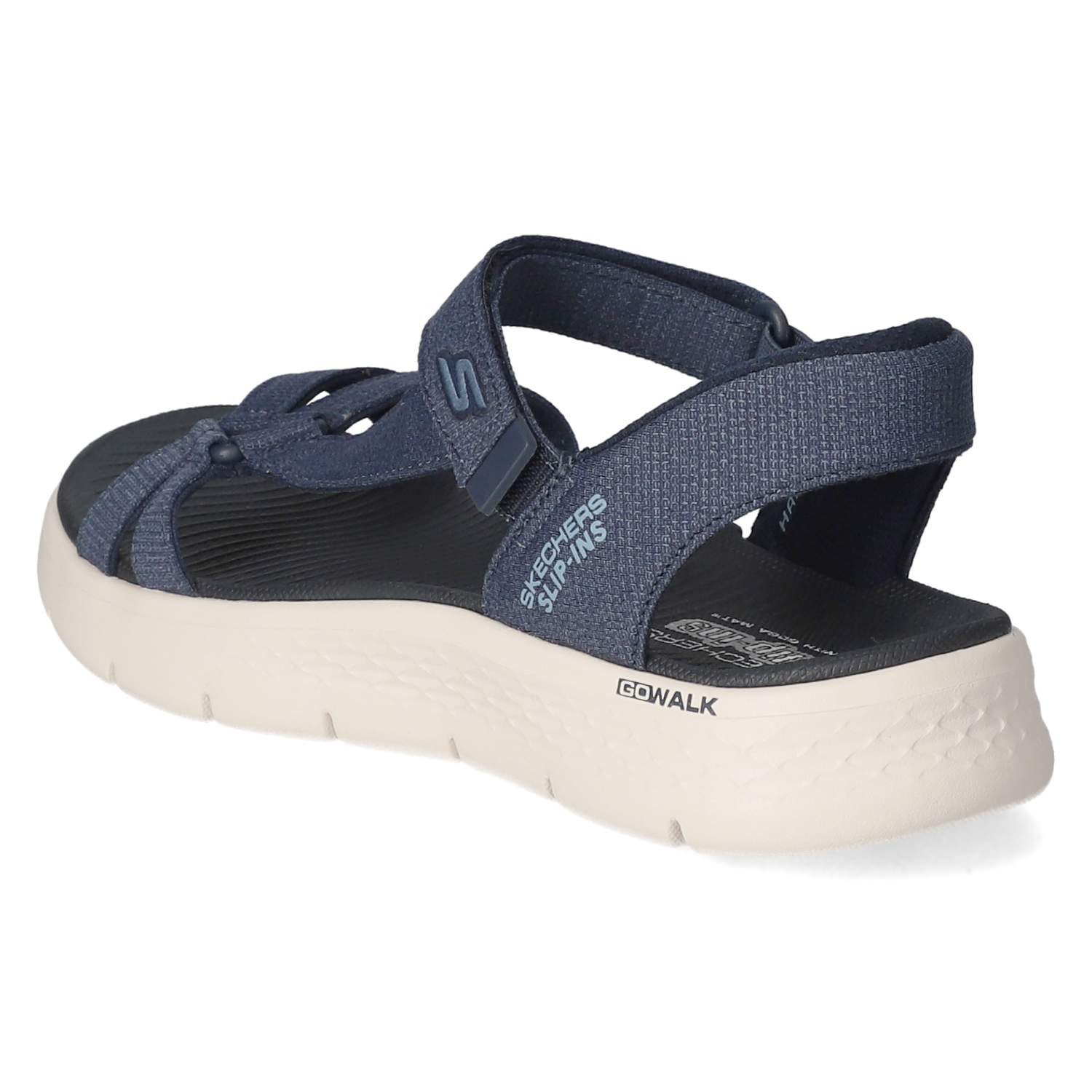 Skechers Skechers Flache Sandalen 141481 NVY Damen Textil blue Sandalette – Bild 3 von 5