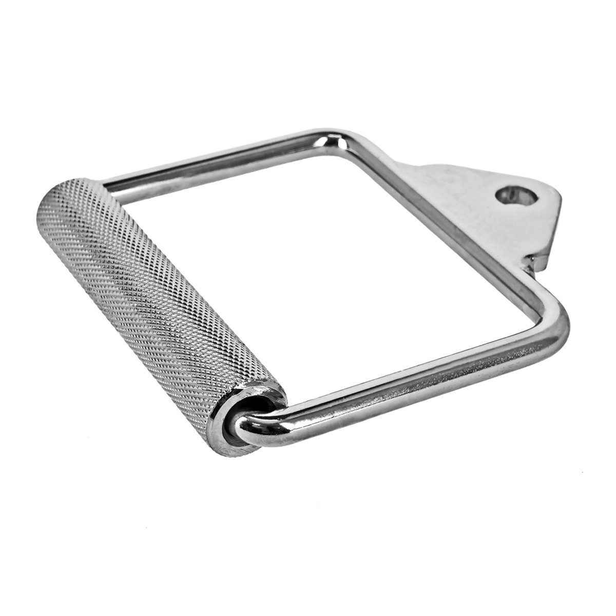 HMS Kraftstation UW03 Einhandgriff Trainingsgriff für Kraftstationen 143 × 160 × 25 mm, verchromter Stahl, gerändelt & gummiert, drehbar, für Lat- & Kabelzug