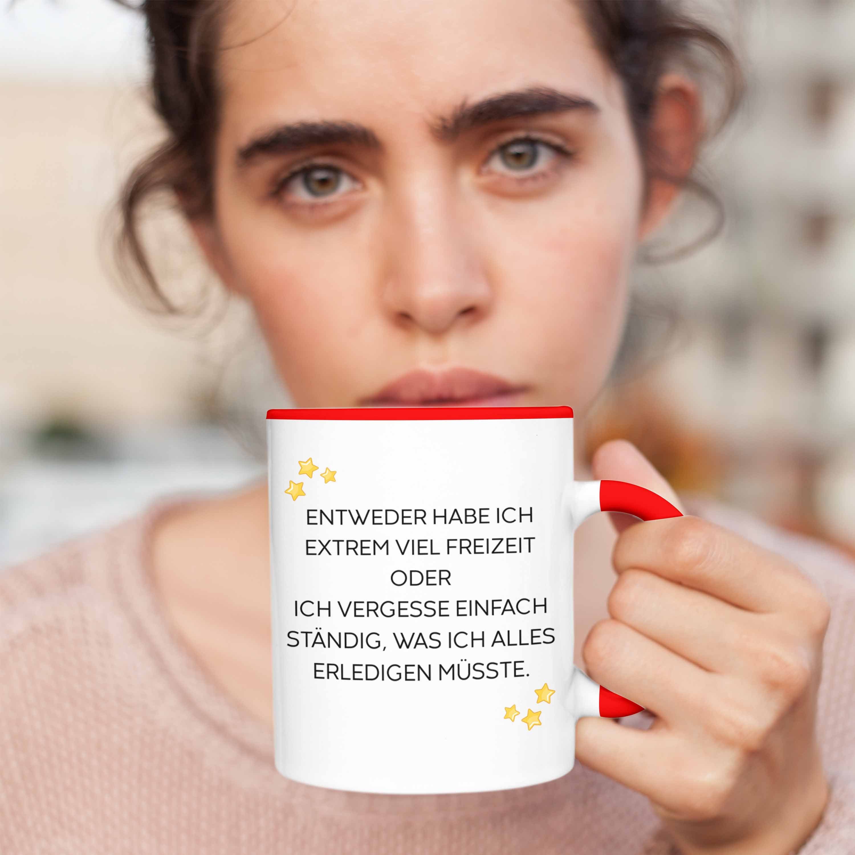 für Sprüchen - Trendation Büro Spruch Geschenk Arbeit Tasse mit Männer Sarkasmus Lustige Trendation Tasse Frauen Tassen Rot Fun Kollegin mit Becher Lustig