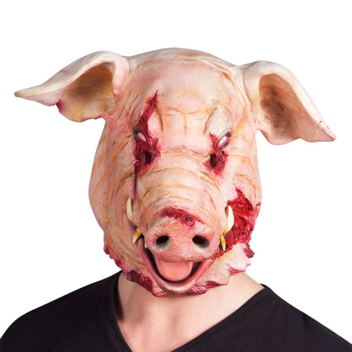 Boland Verkleidungsmaske Halloween Latex Maske 'Blutiges Schwein'