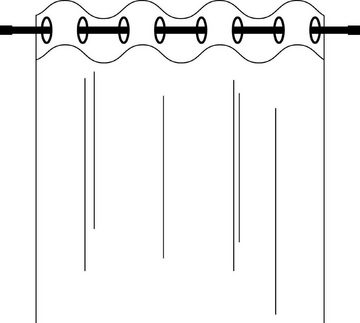 Vorhang Ilia, Gerster, Ösen (1 St), transparent, Wirkware, HxB: 235x140, klasischer Uni Ösenschal