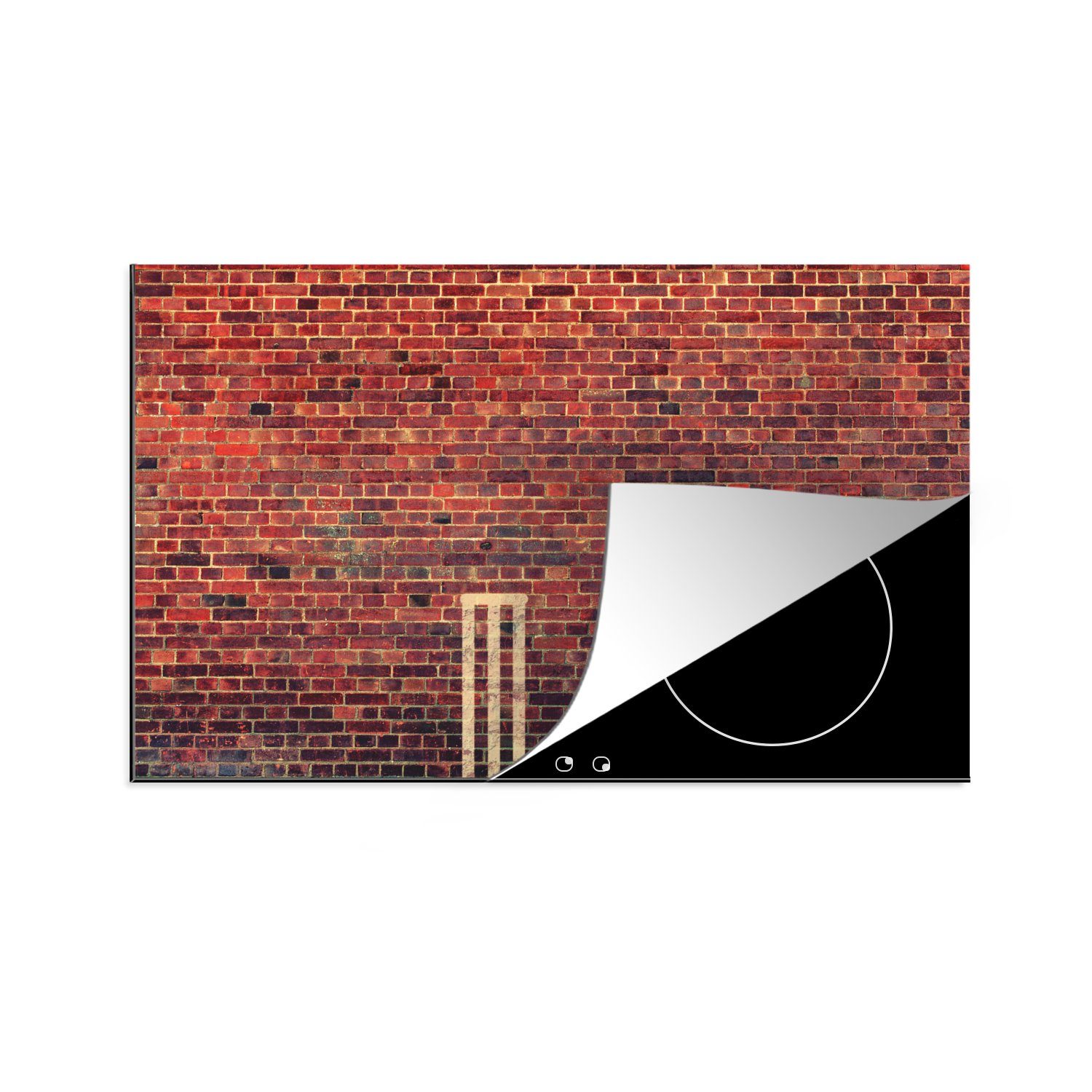 MuchoWow Herdblende-/Abdeckplatte Grille - Stein - Mauer, Vinyl, (1 tlg), 81x52 cm, Induktionskochfeld Schutz für die küche, Ceranfeldabdeckung