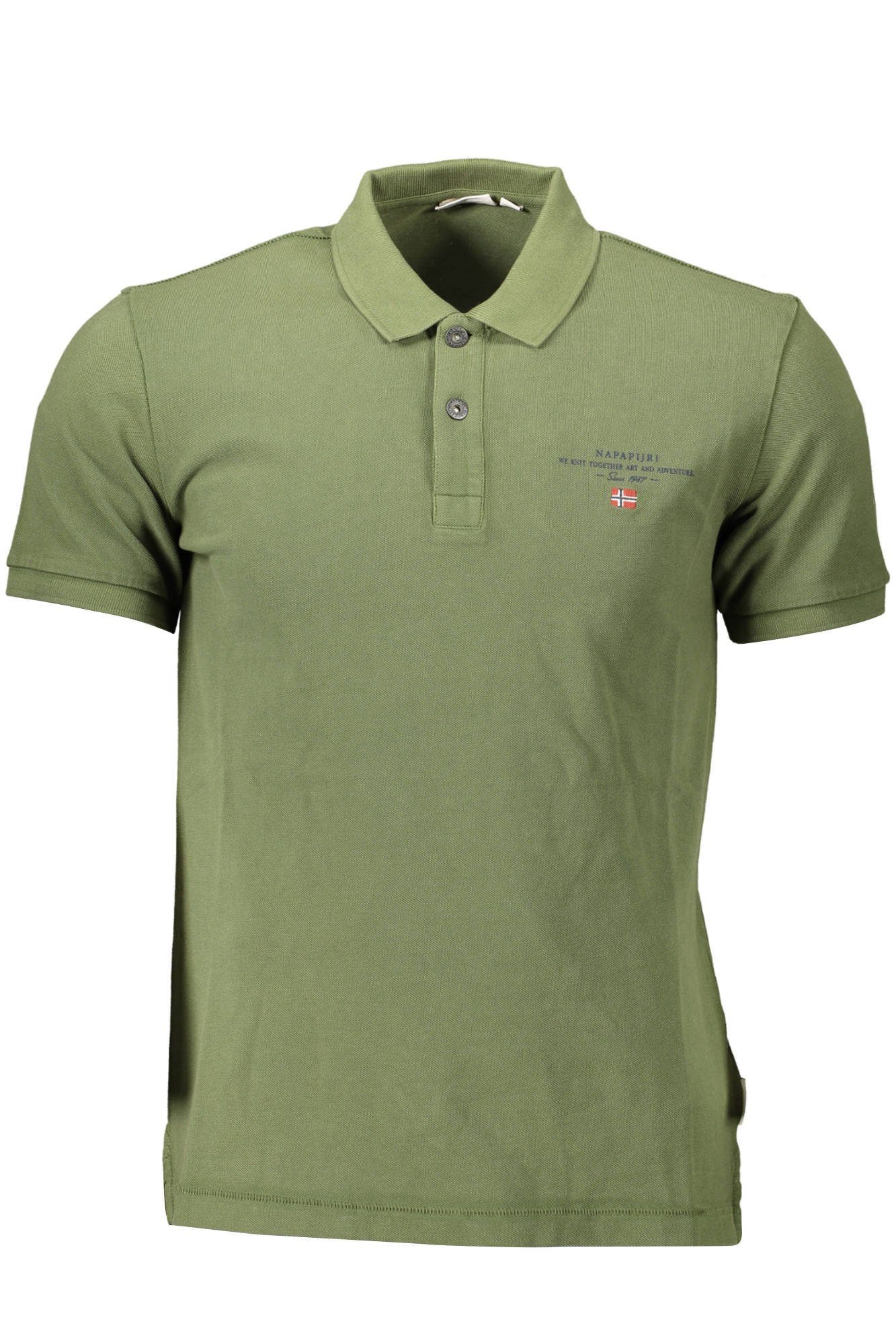 Napapijri Poloshirt Napapijri T-Shirt mit Polohemd (g2c green kurzarm, Herren Knöpfen cypress) Poloshirt grün