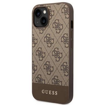 Guess Handyhülle GUESS Schutzhülle für Apple iPhone 14 Plus Braun Hülle Case Cover Etui Schutz