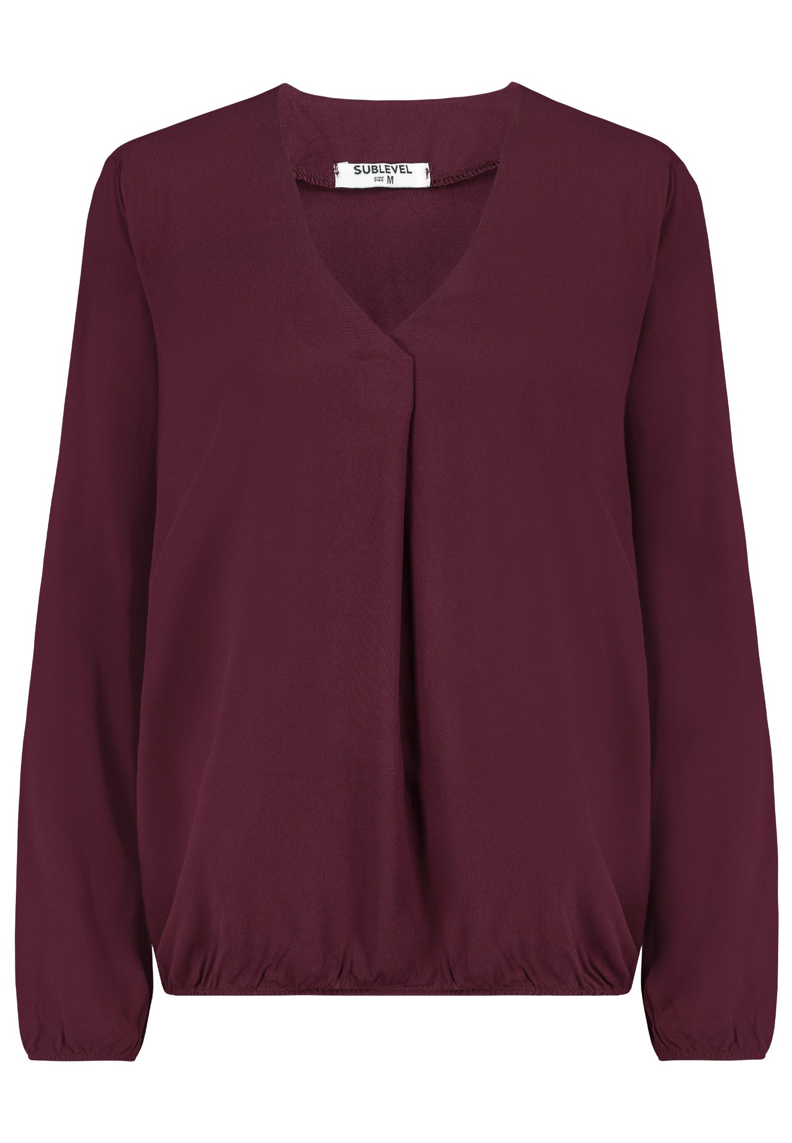 SUBLEVEL Blusenshirt Elegantes Design, V-Ausschnitt, Langarm, günstig online kaufen