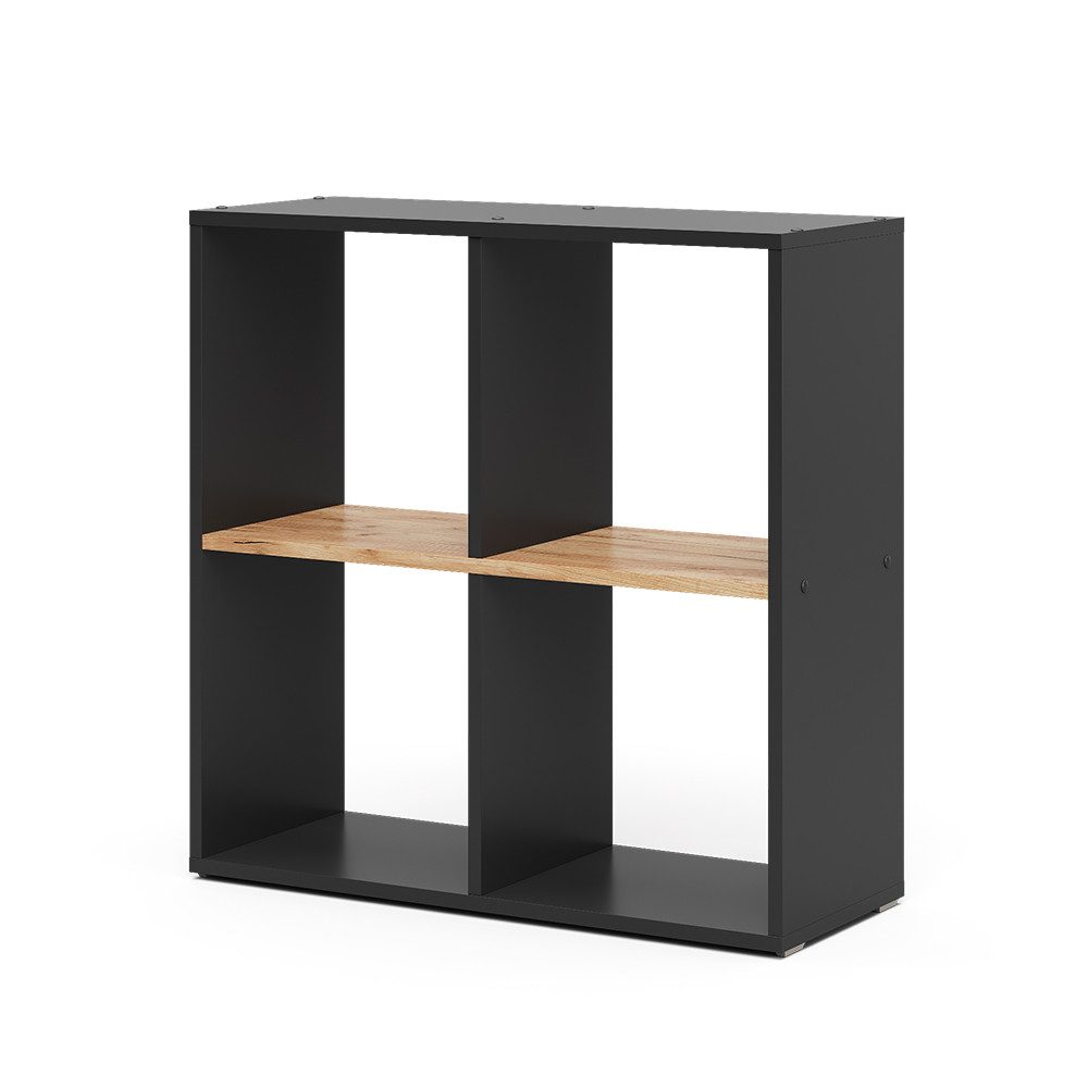 Vicco Raumteiler Tetra, Anthrazit/Goldkraft Eiche, 72.6 x 72 cm günstig online kaufen