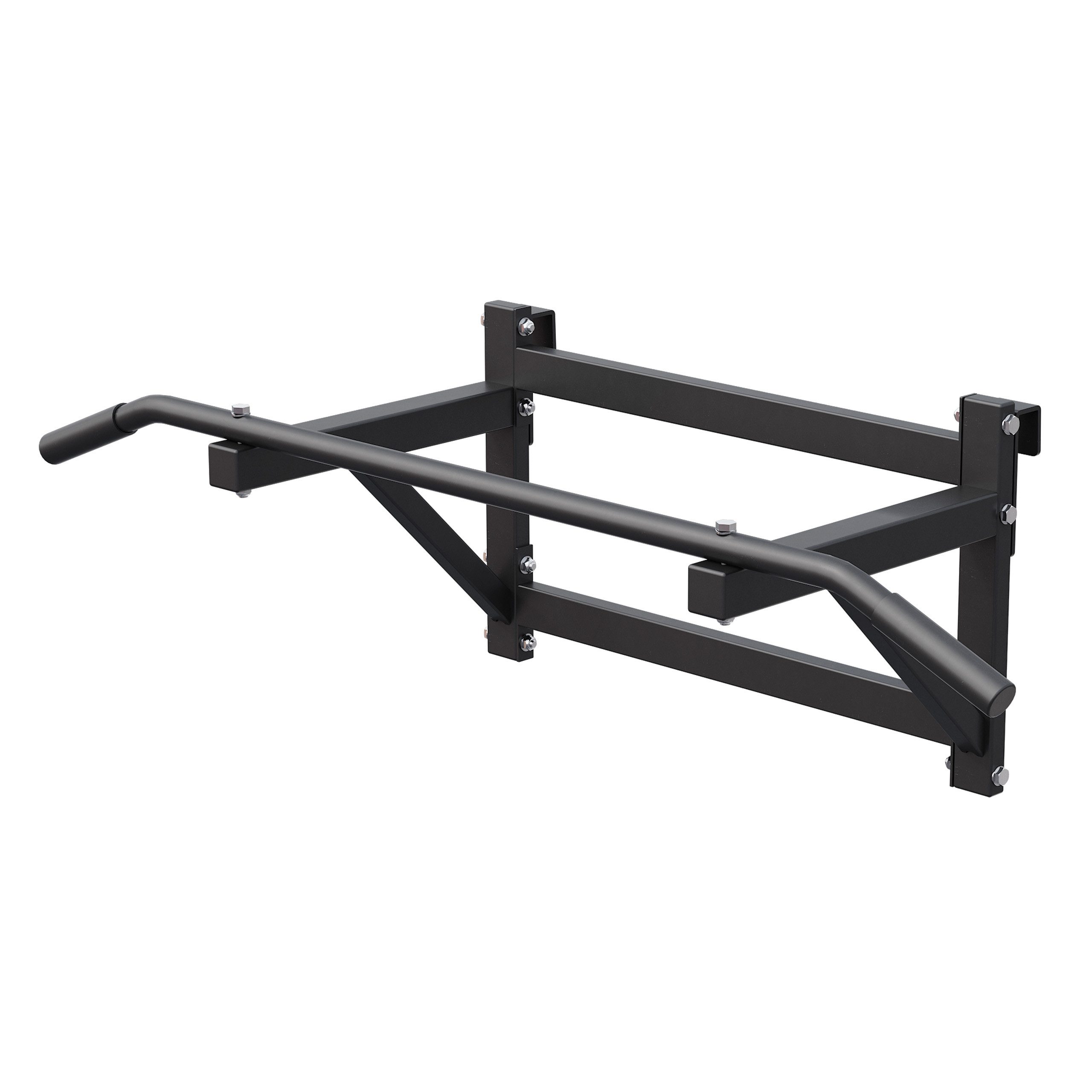 GORILLA SPORTS Trainingsstation Sprossenwand mit Zubehör, Klimmzugstange, Dip Station, Hantelbank, Sprossenwand, Klimmzugstange, Dip Station, Hantelbank