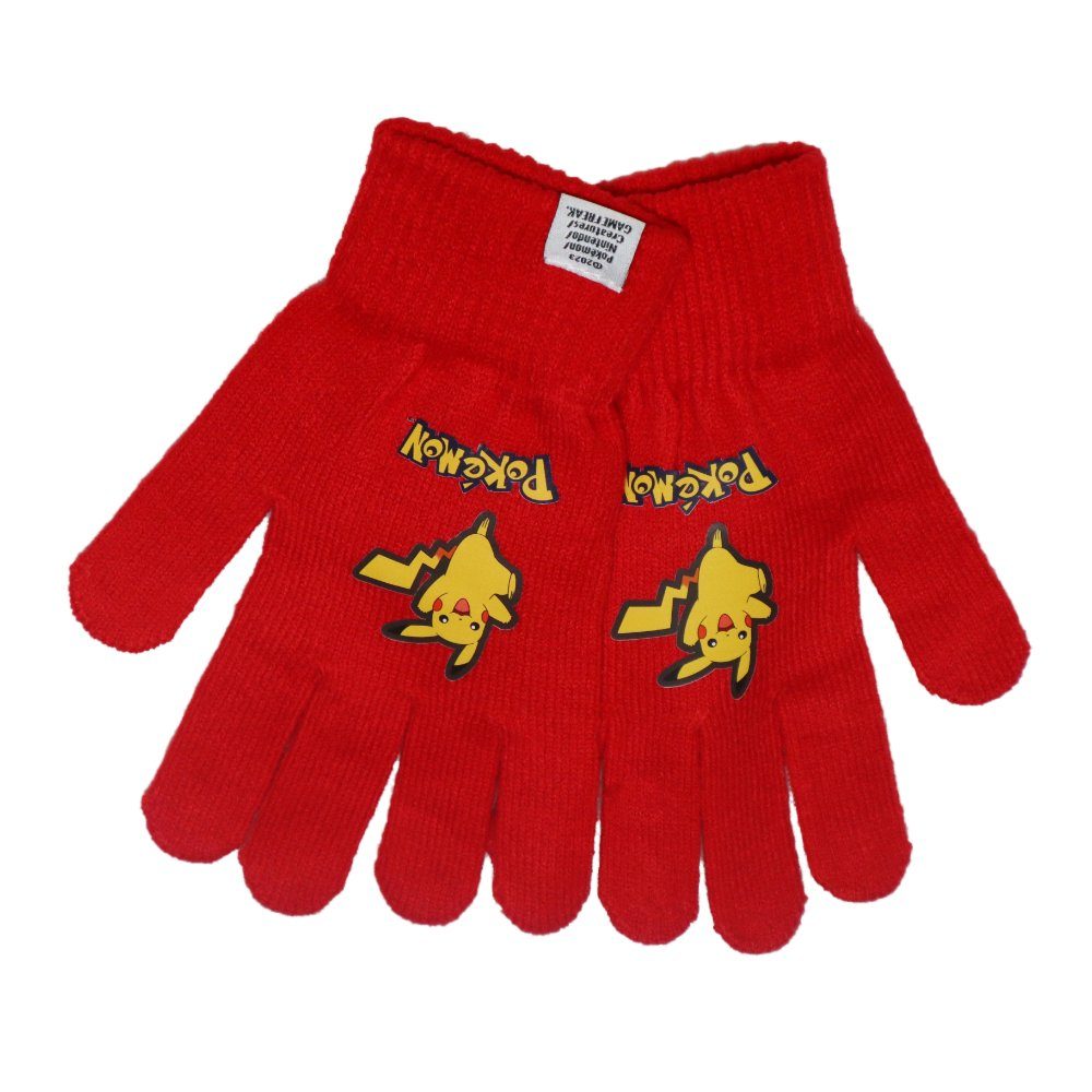 POKÉMON Fleecemütze Pokemon Pikachu Jungen Herbst Wintermütze plus Handschuhe Gr. 54/56