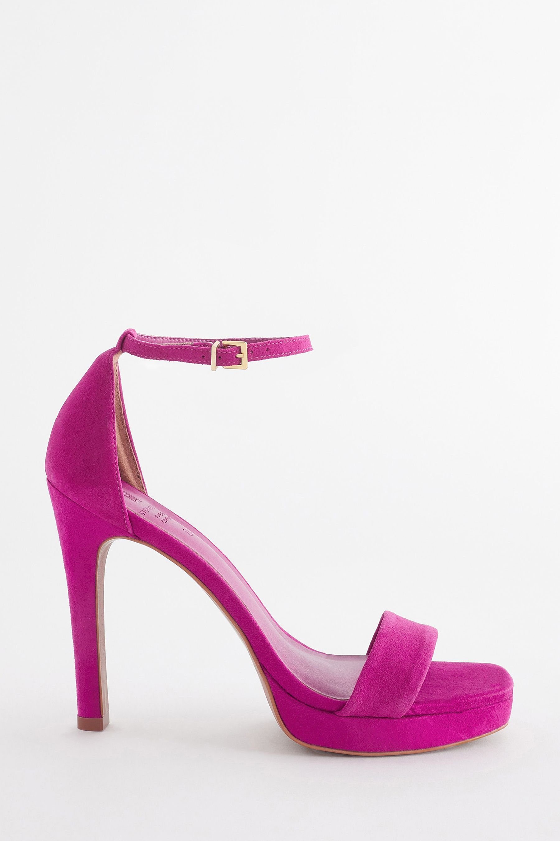 Next Signature Plateau-Stiefel (1-tlg) Pink Leder aus Sandalette