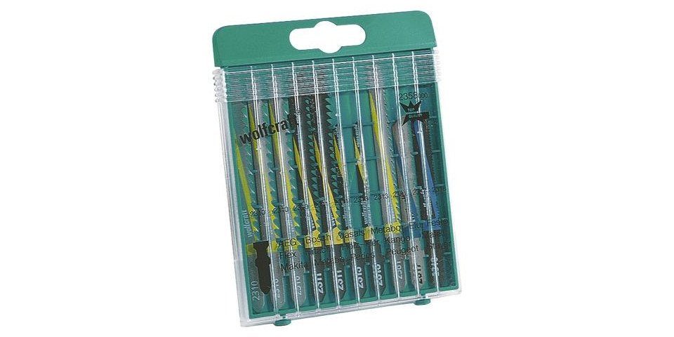 Wolfcraft Stichsägeblatt Wolfcraft Stichsägeblatt-Set T-Schaft 10 Stück