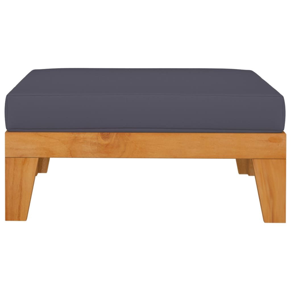 Modular-fußhocker Mit Dunkelgrauem Kissen Akazie Massivholz günstig online kaufen